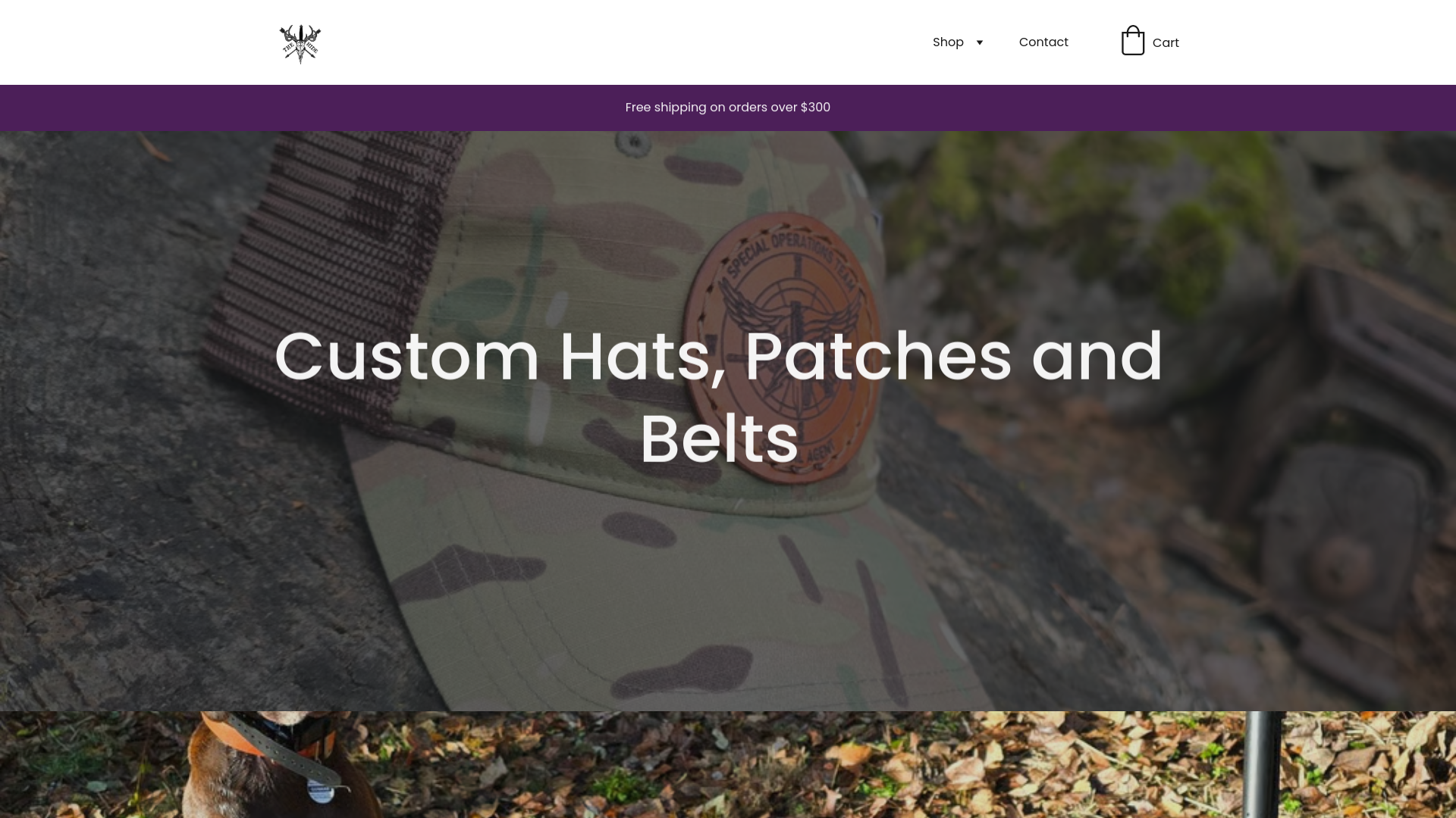 website screenshot of https://thehideleatherco.com