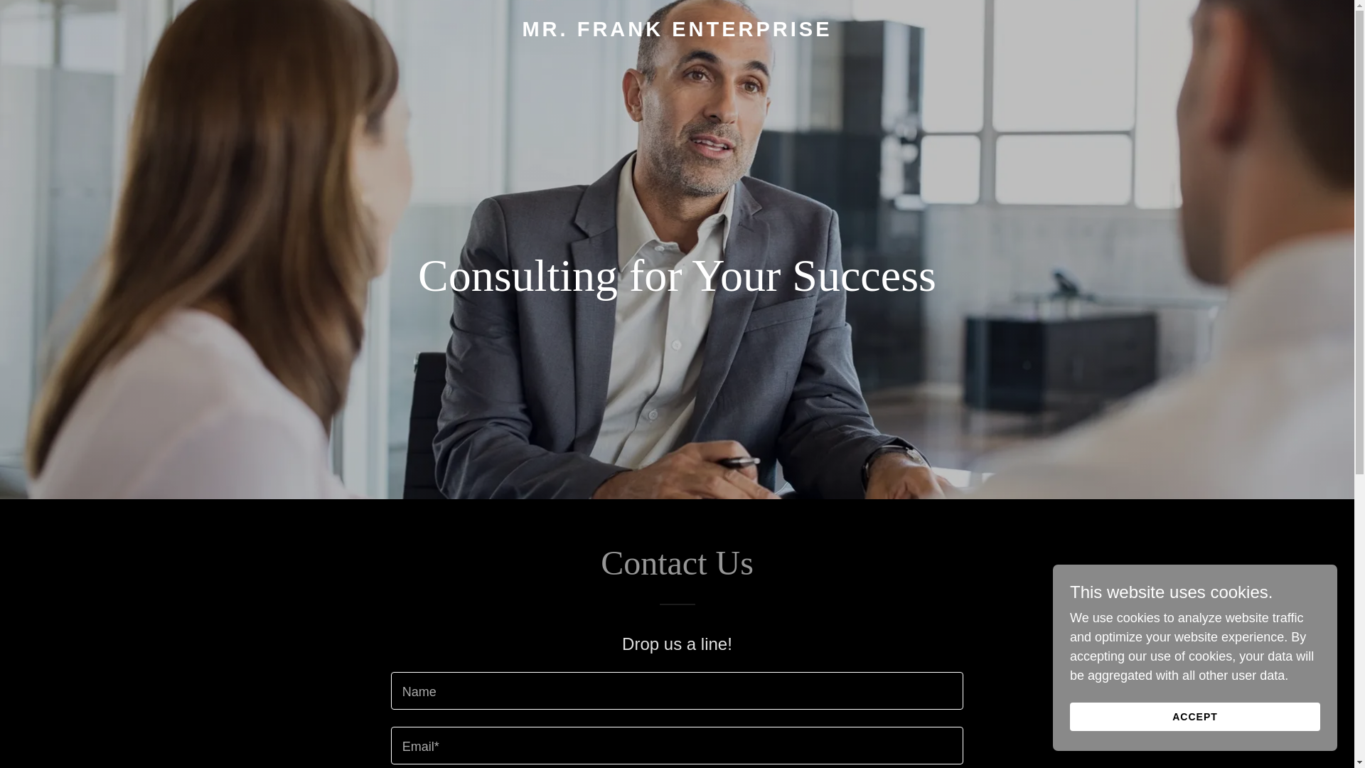 website screenshot of https://mrfrankenterprise.com/