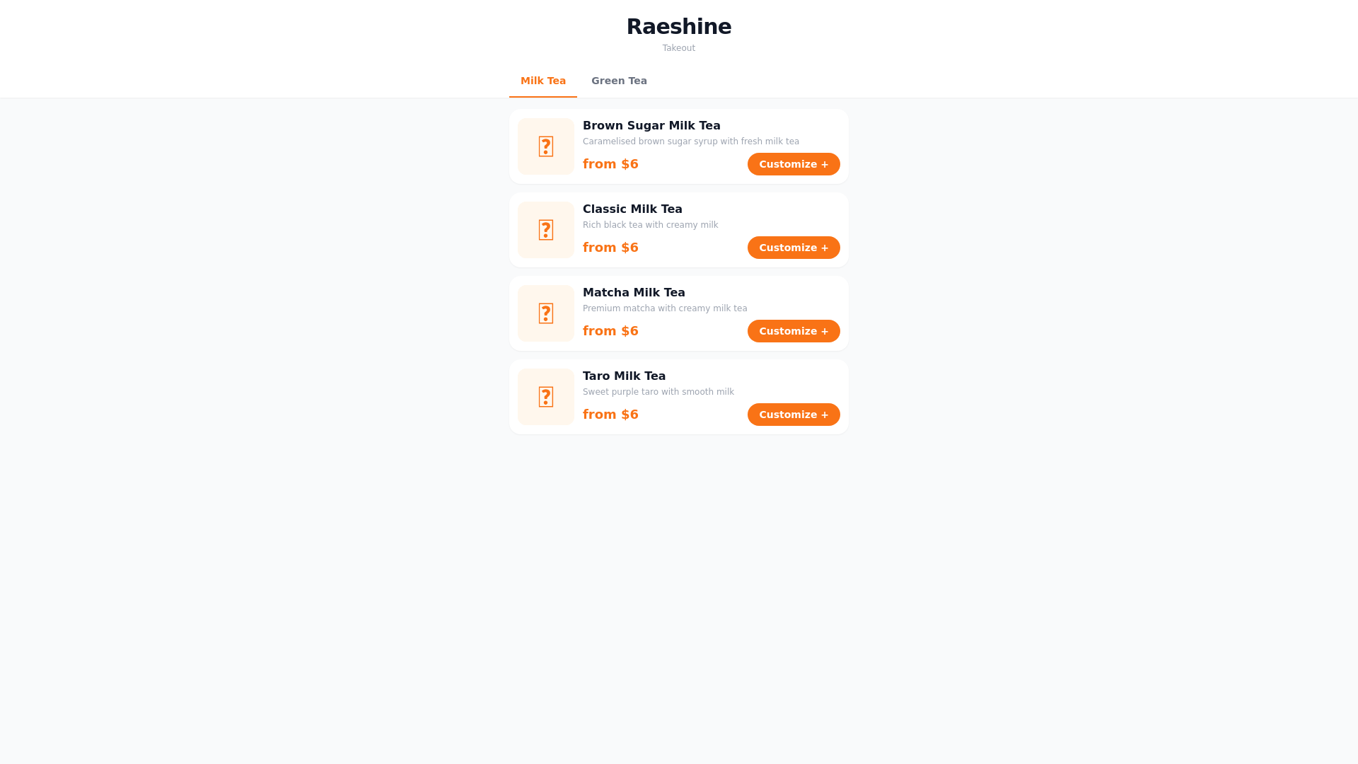 website screenshot of https://raeshine.ca