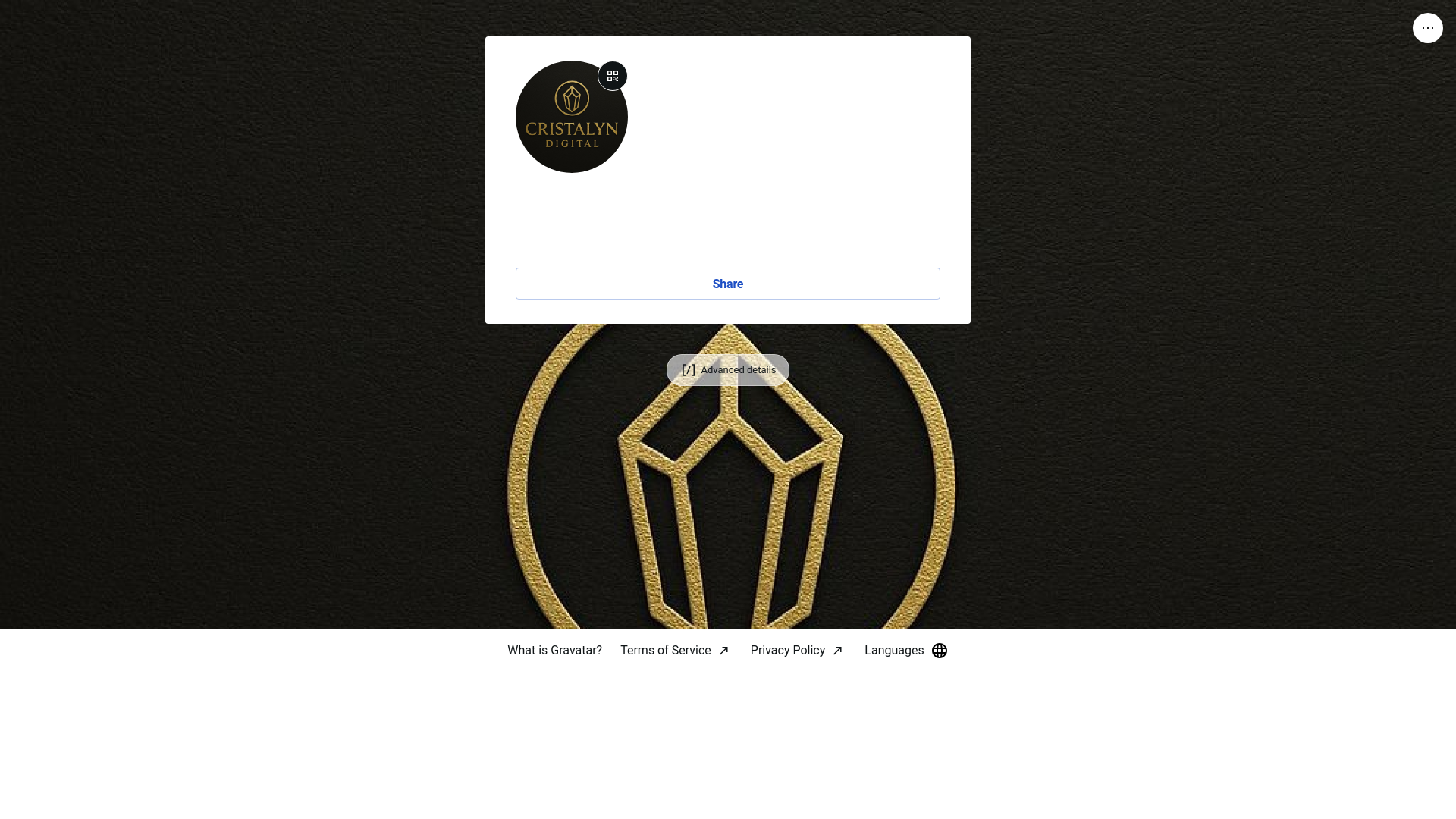 website screenshot of https://cristalyndigital.bio/