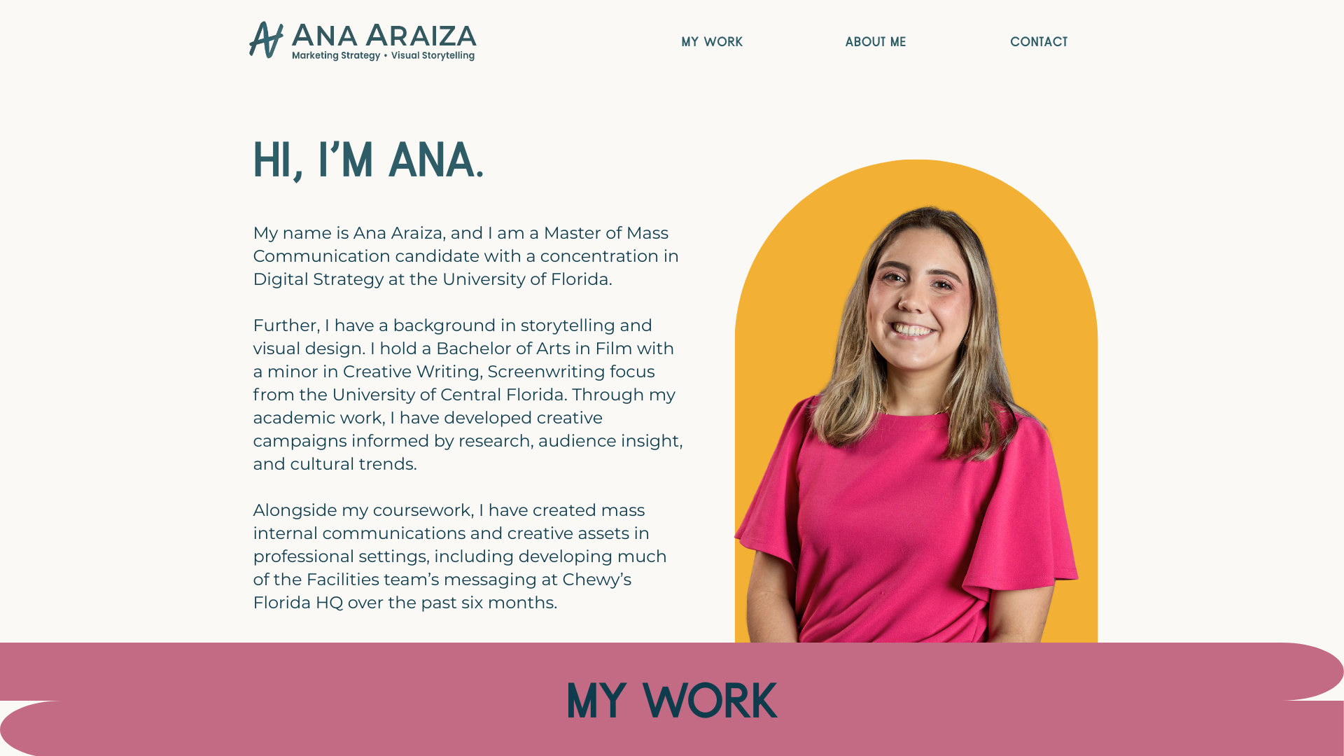 website screenshot of https://anaaraiza.com/
