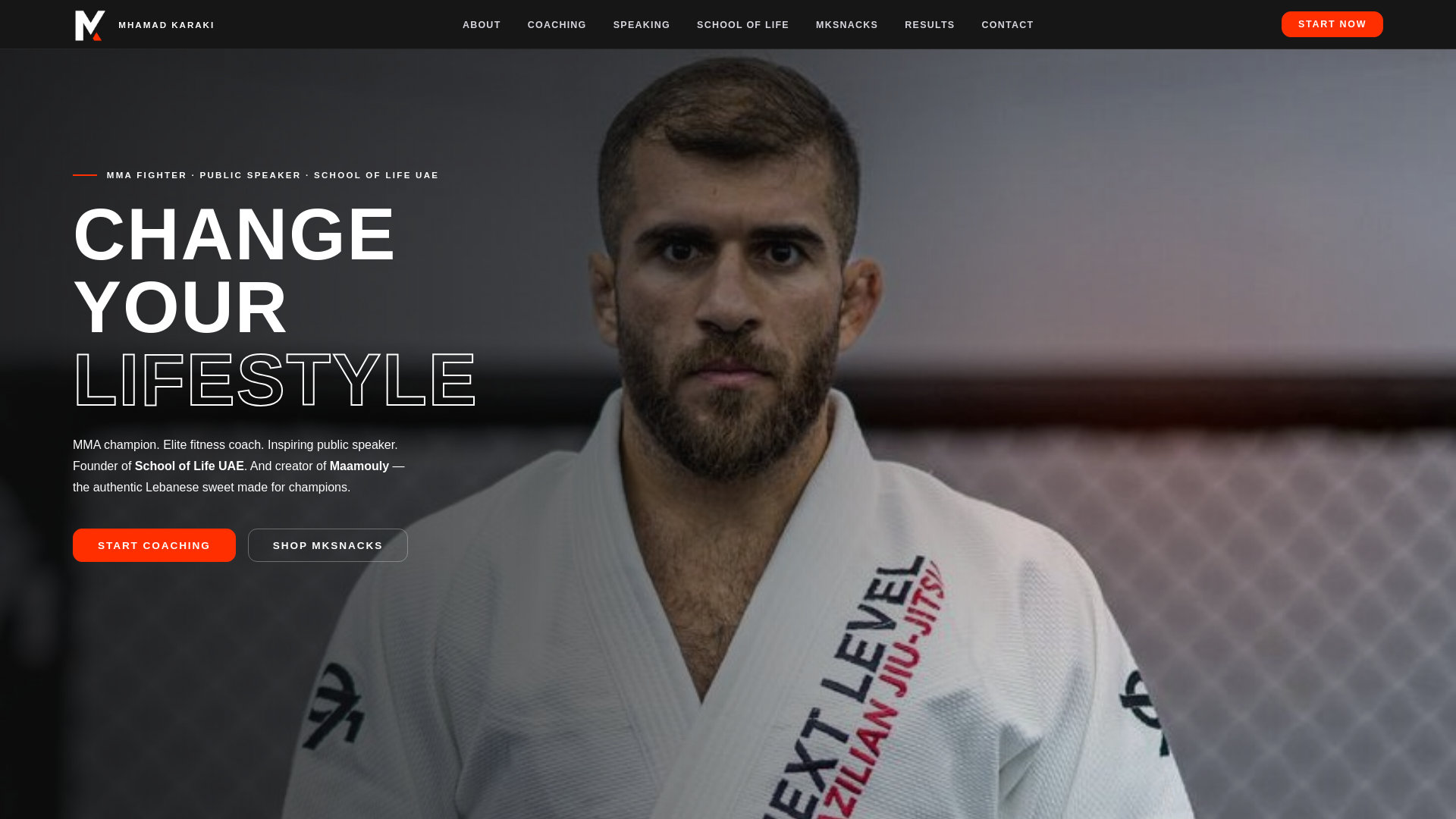 website screenshot of https://mhamadkaraki.pages.dev/