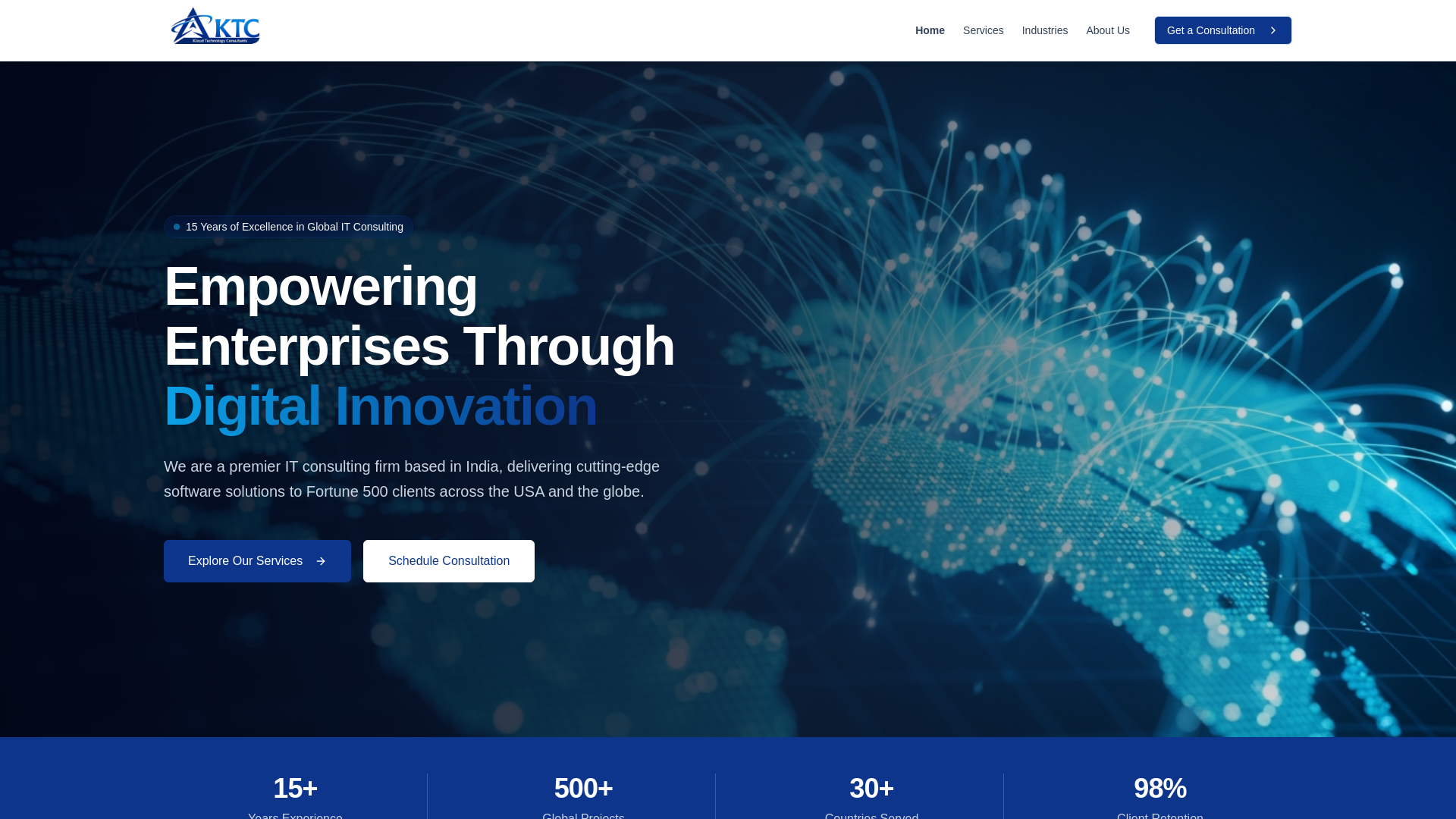 website screenshot of https://kloudtechnology.in