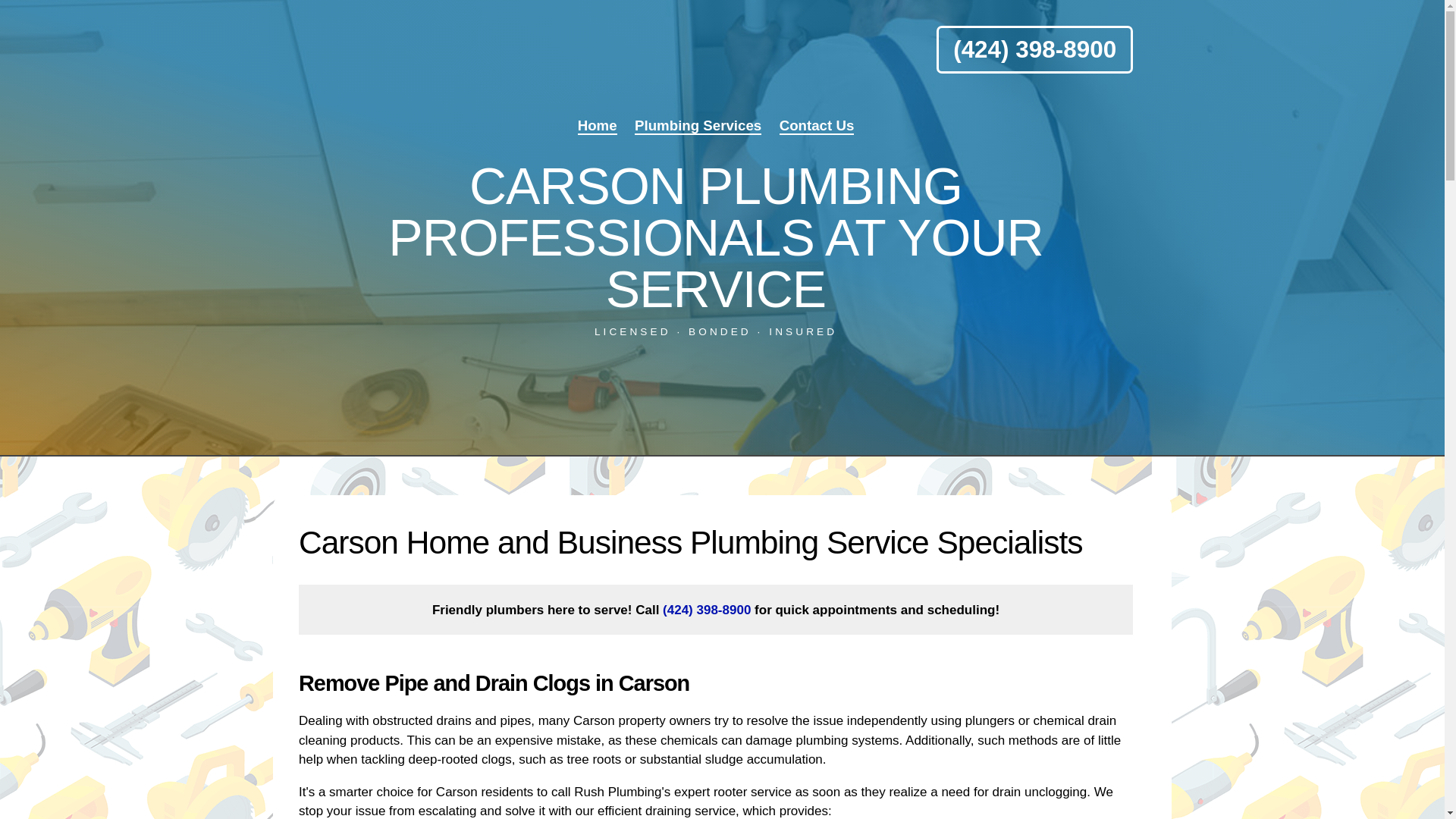 website screenshot of https://rushplumbing-ca.online/