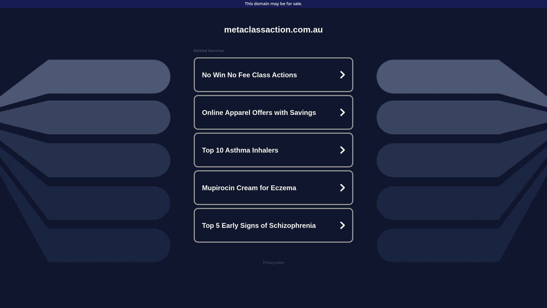 website screenshot of https://metaclassaction.com.au/