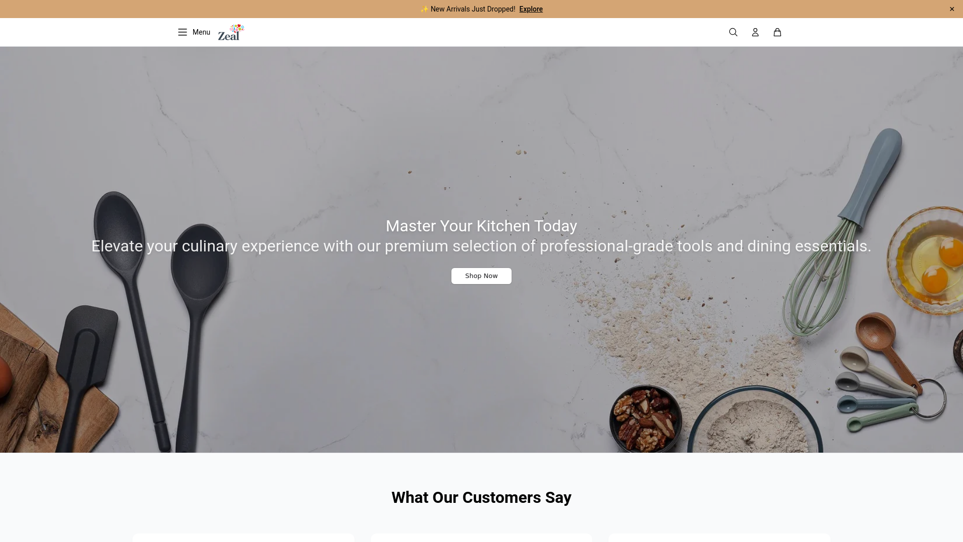 website screenshot of https://shopzealzeal.shop/