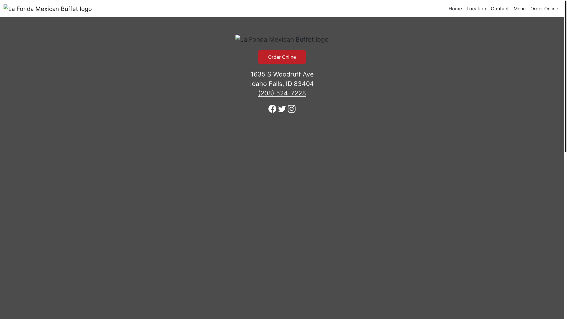 website screenshot of https://lafondamexicanbuffetid.com/