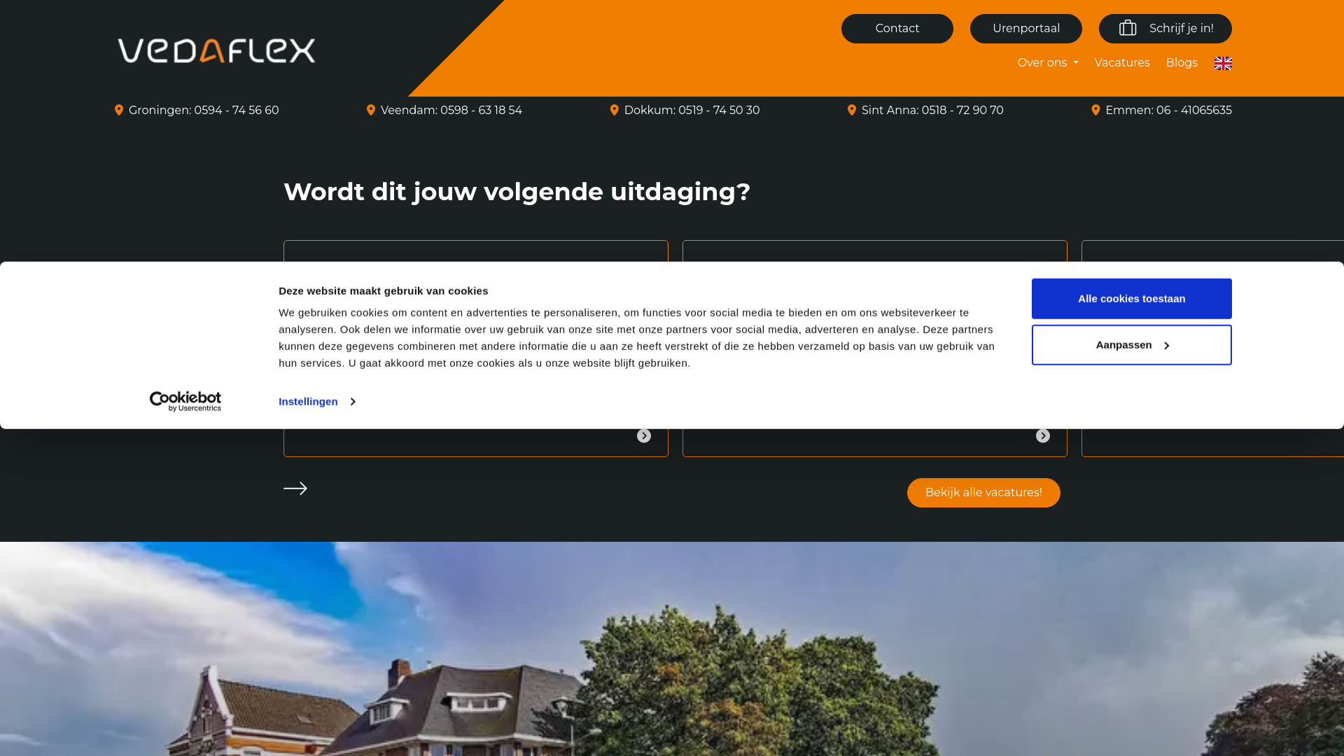 website screenshot of https://vedaflex.net/