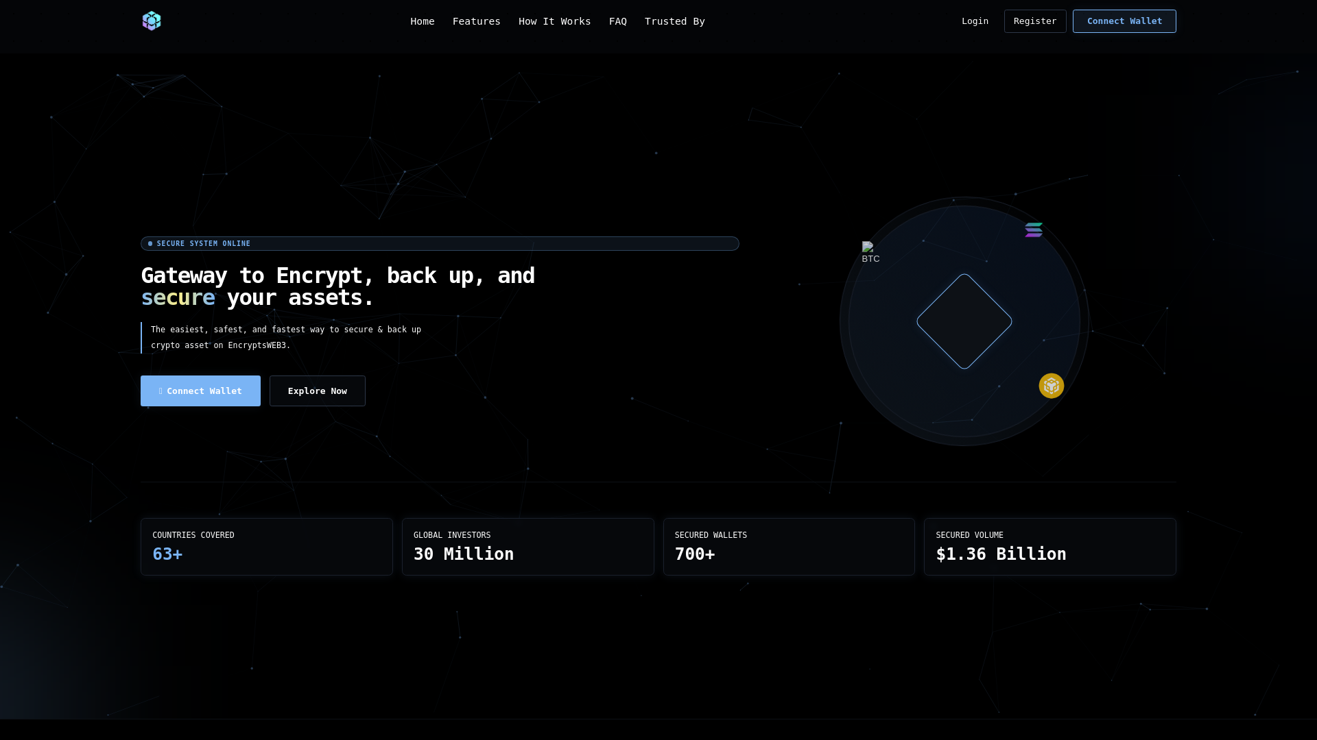 website screenshot of https://encryptsweb3.com