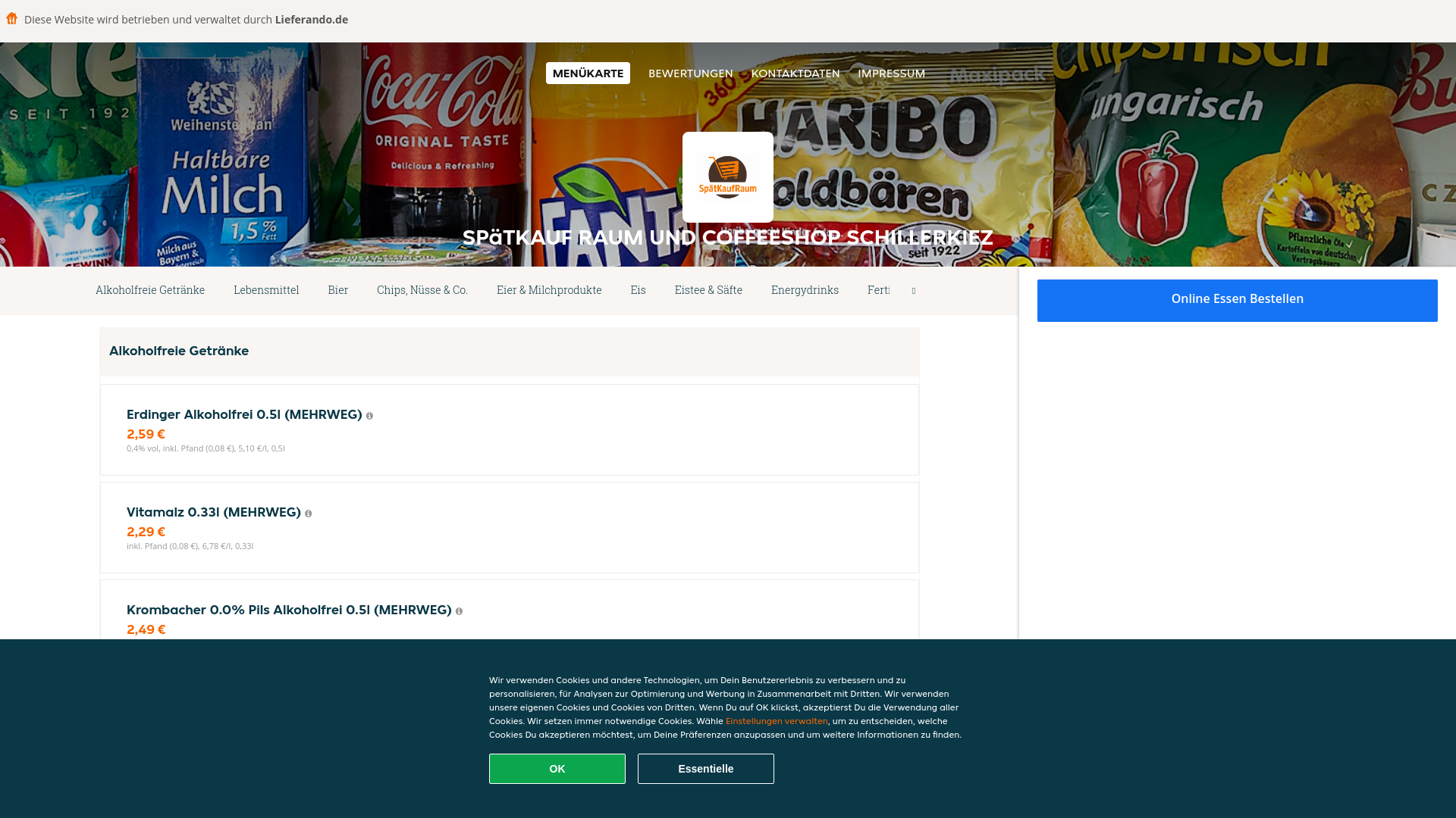 website screenshot of https://spatkaufraumundcoffeeshop-berlin.de/