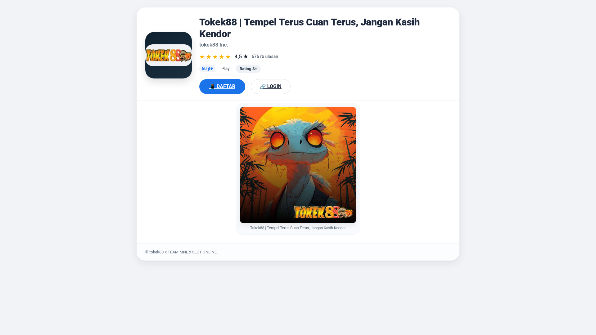 website screenshot of https://link-login-tokek88.pages.dev/