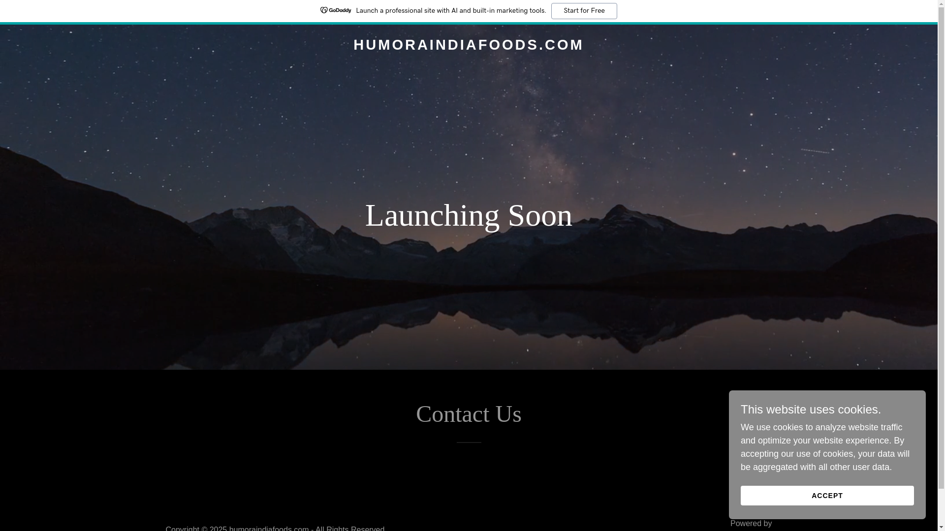 website screenshot of https://humoraindiafoods.com/