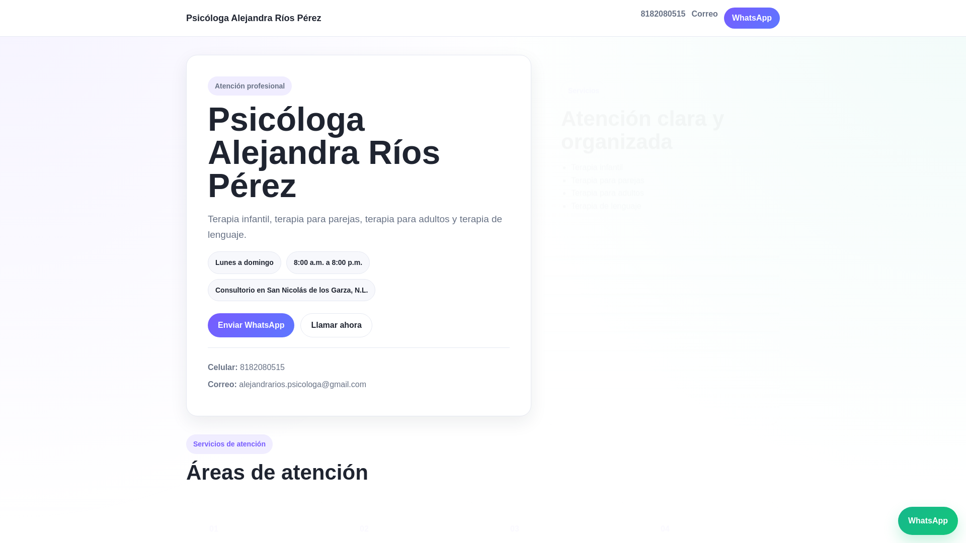 website screenshot of https://psicologaalejandrarios.pages.dev/
