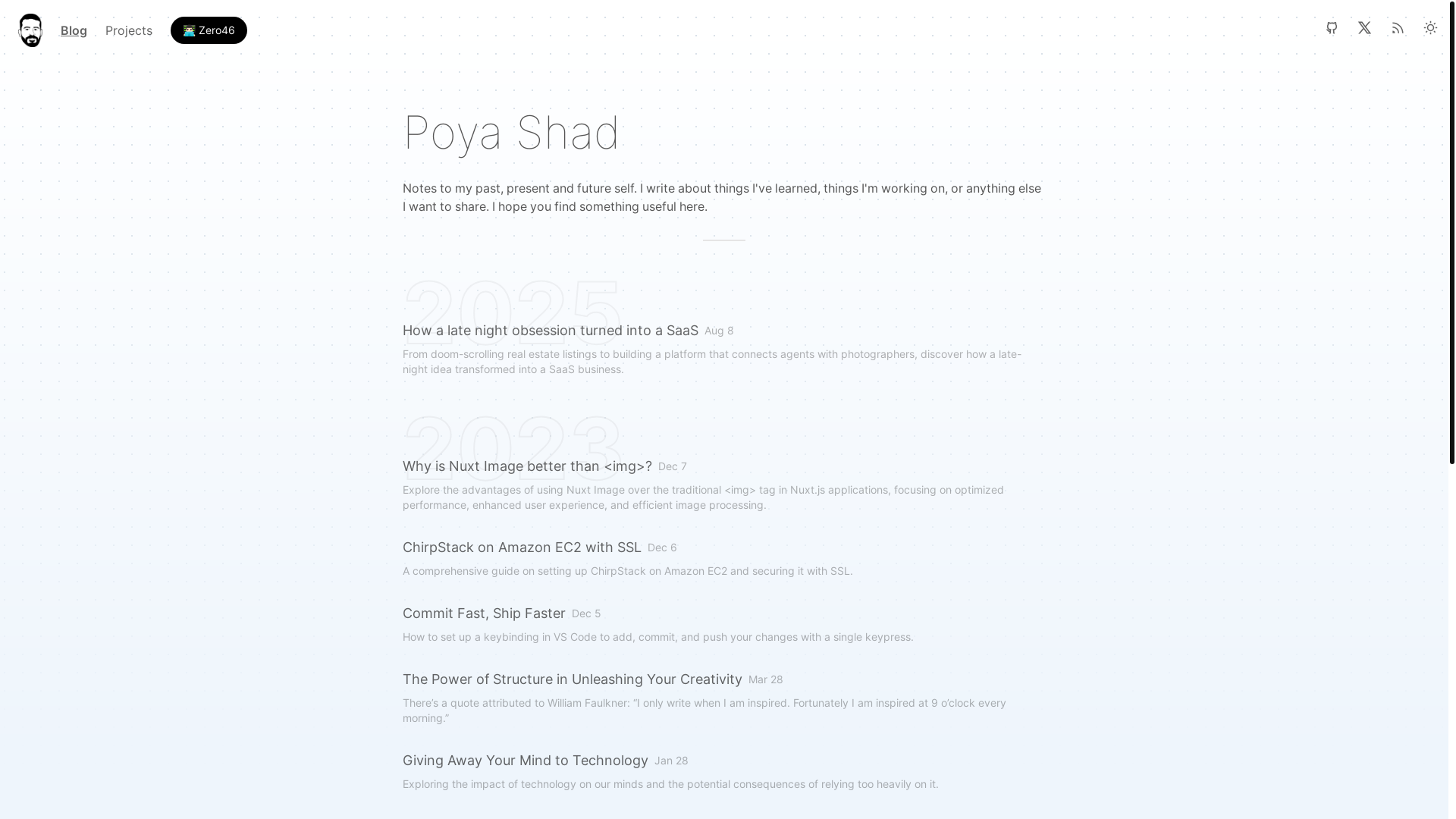 website screenshot of https://poyashad-astro.pages.dev/