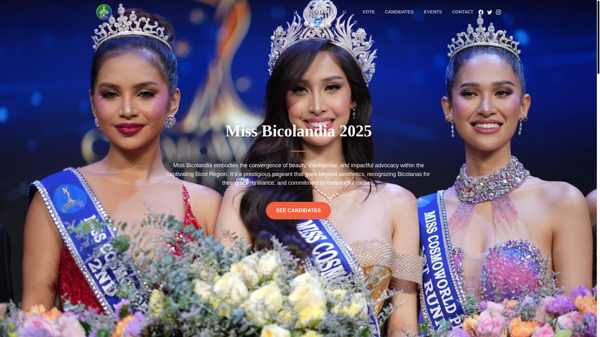 website screenshot of https://missbicolandia2025.pages.dev/