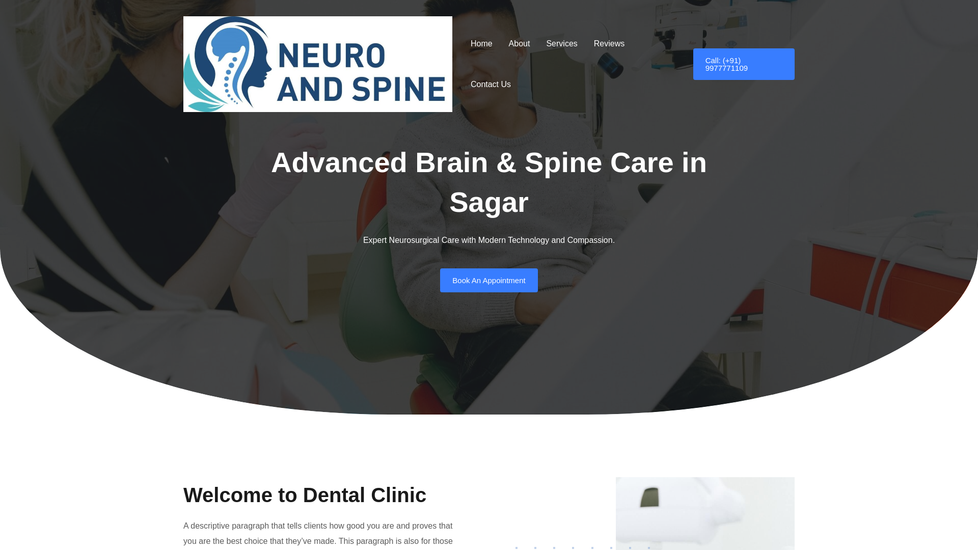 website screenshot of https://sagarneurocare.com/