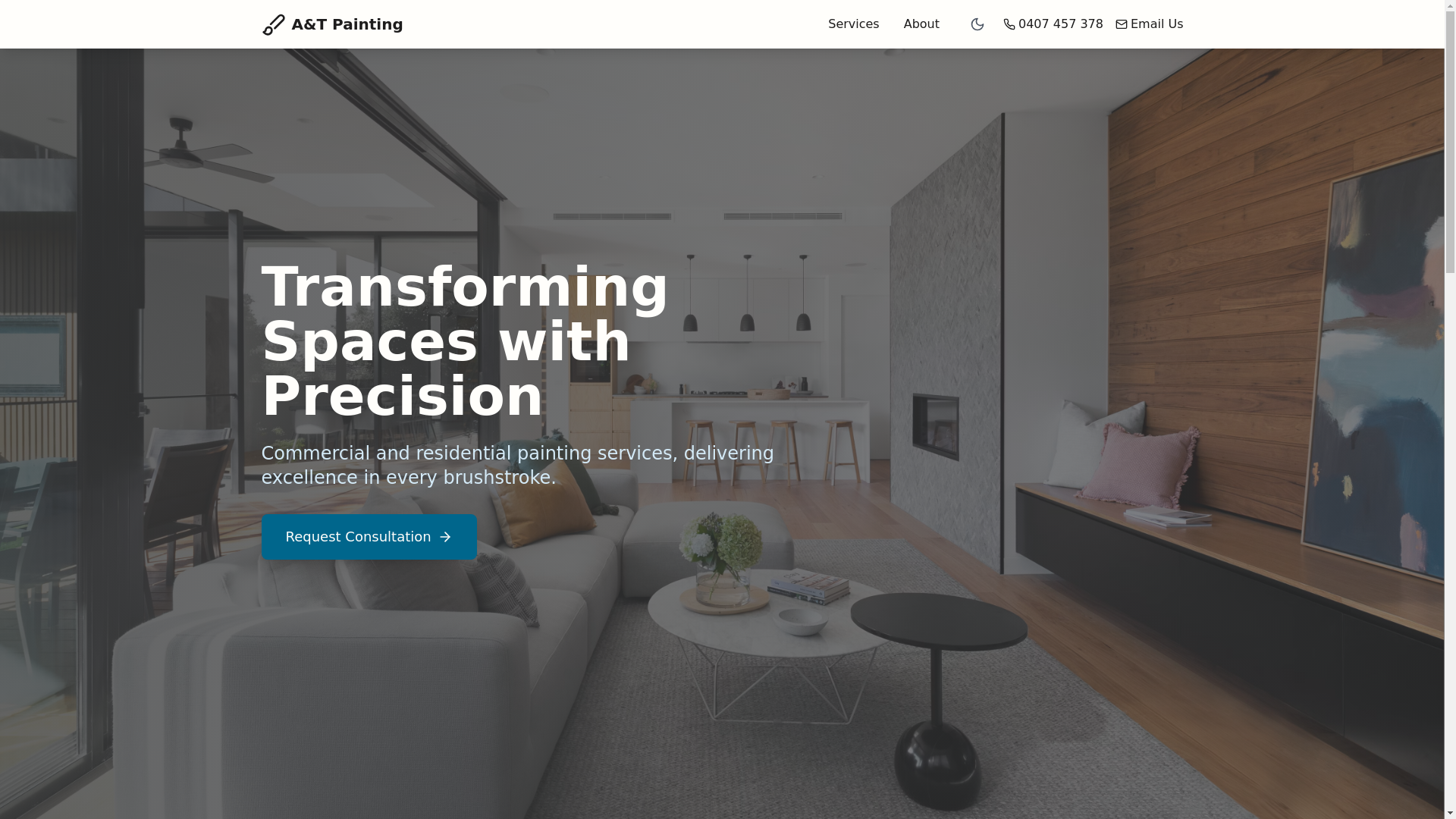 website screenshot of https://antpainting.com.au/