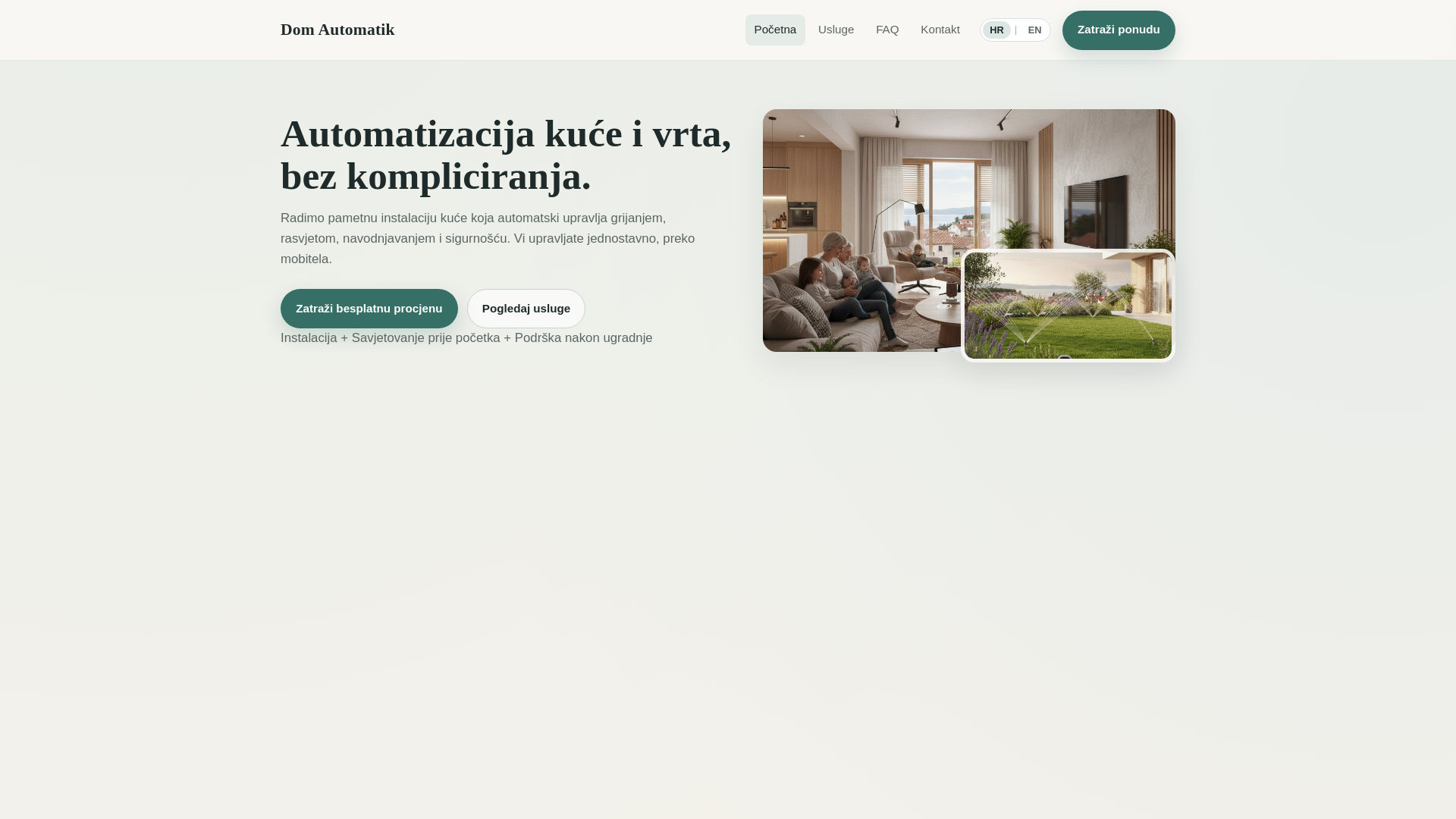 website screenshot of https://domautomatik.pages.dev/