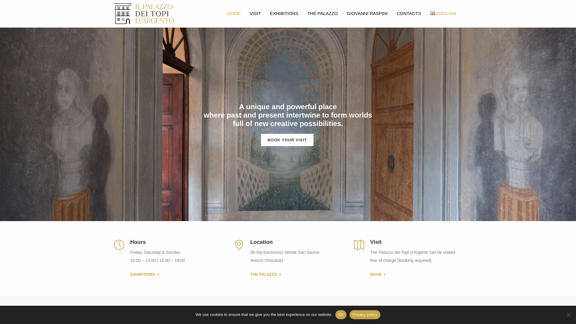 website screenshot of https://www.ilpalazzodeitopidargento.com