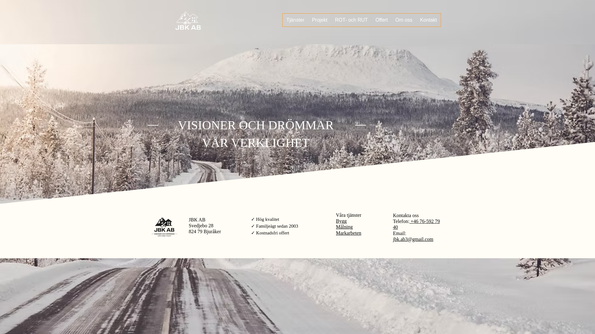 website screenshot of https://jbkabentreprenad.com