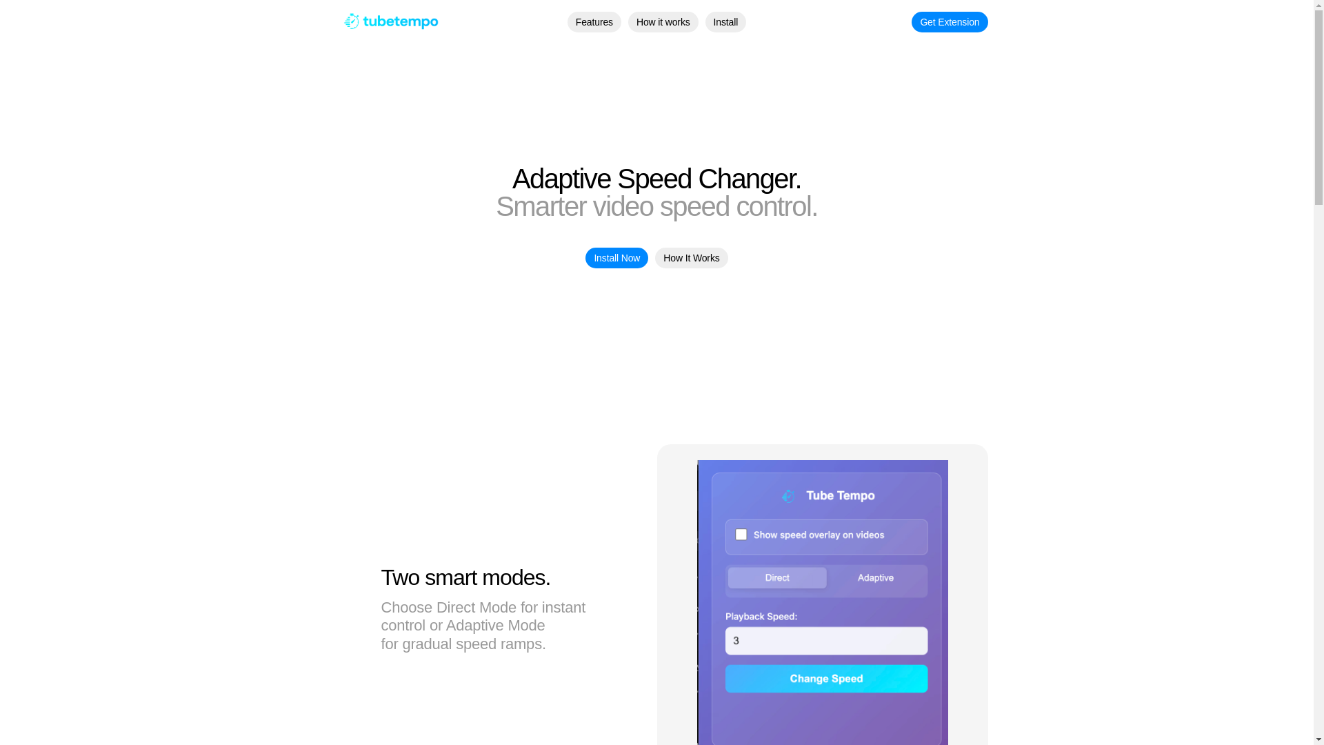 website screenshot of https://tubetempo.com/