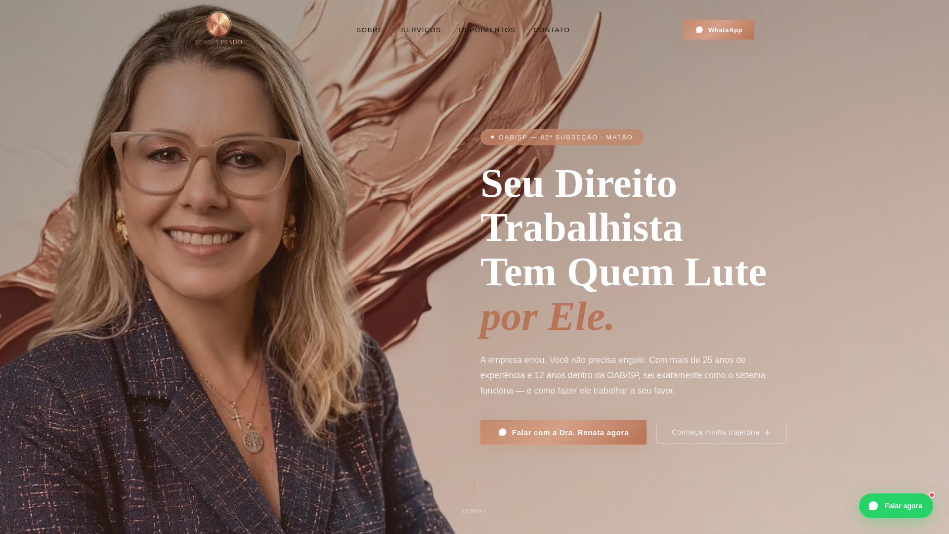 website screenshot of https://renataprado.adv.br/
