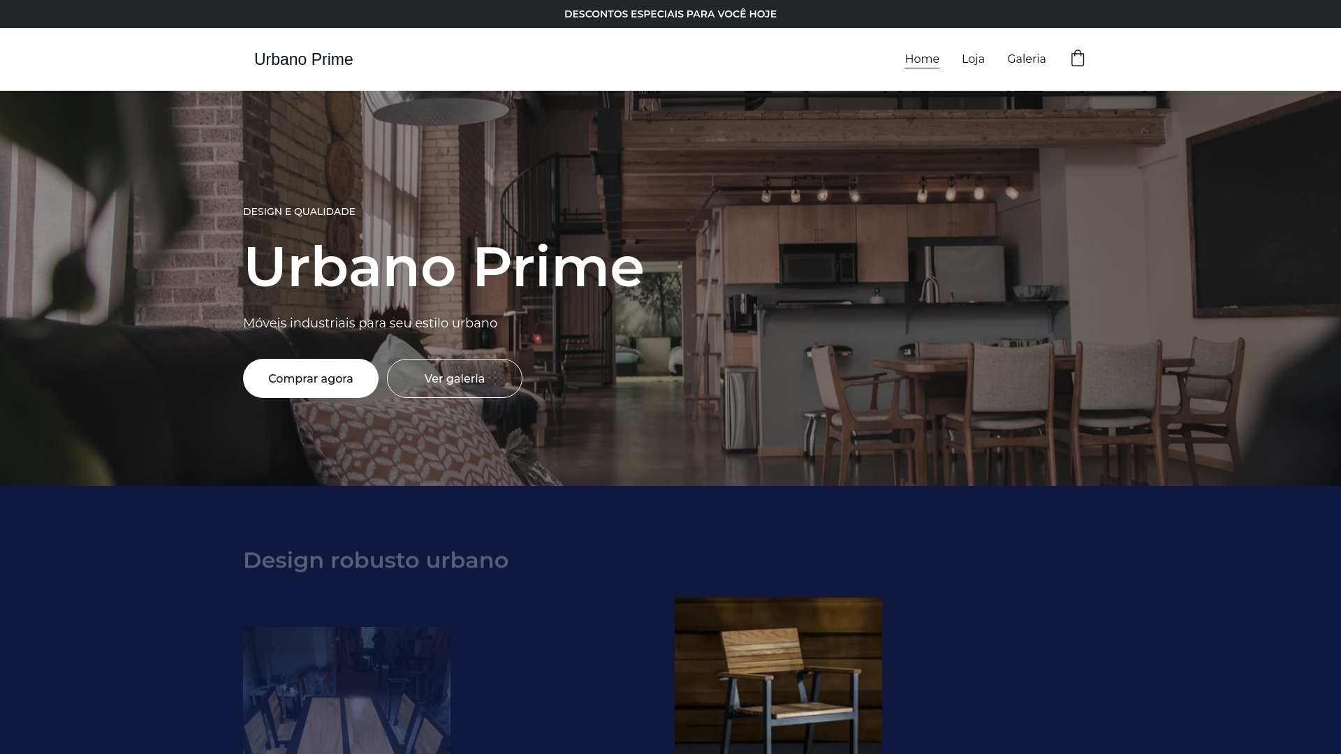 website screenshot of https://lojaurbanoprime.com/