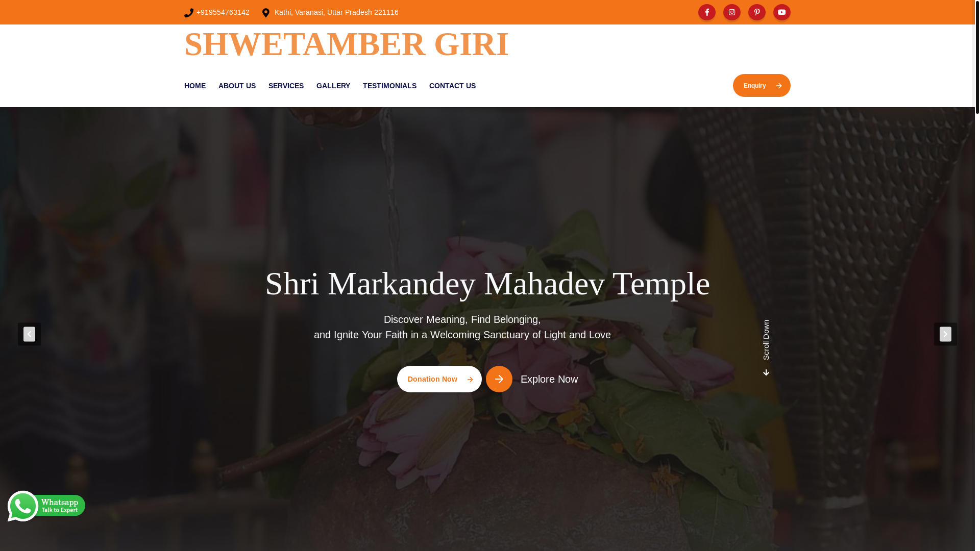 website screenshot of https://shwetambergiri.com/