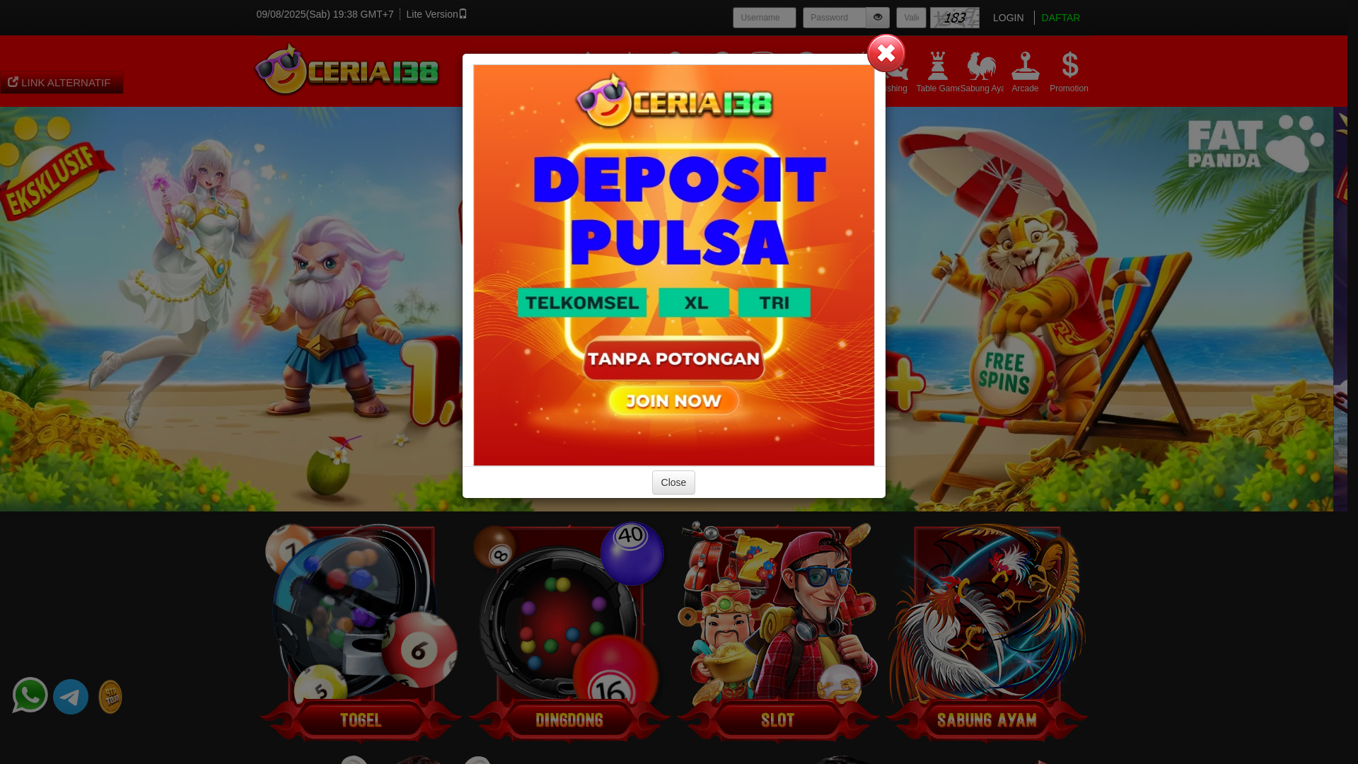 website screenshot of https://ceria-138jp.click/