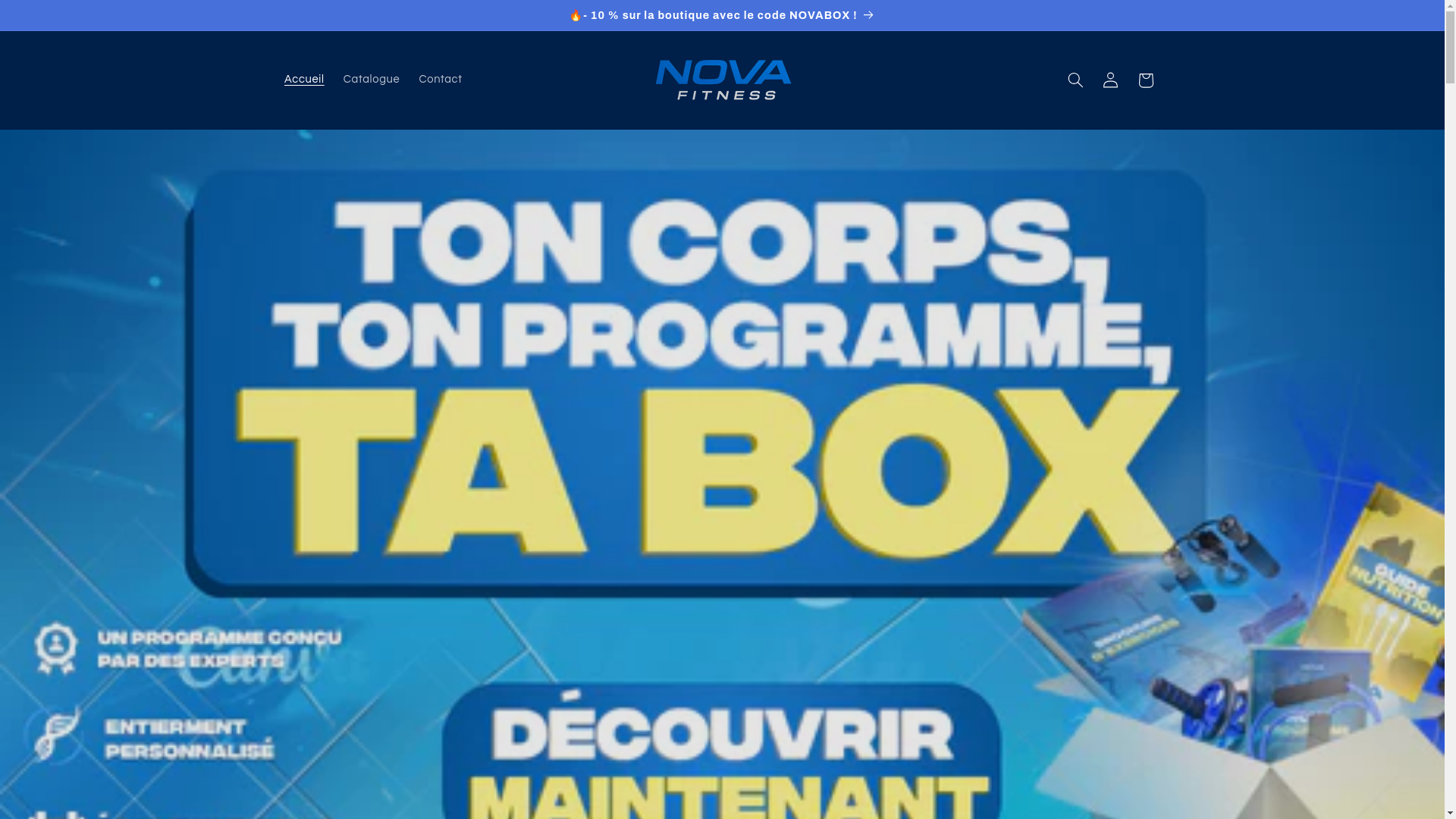 website screenshot of https://nova-fitness.fr/