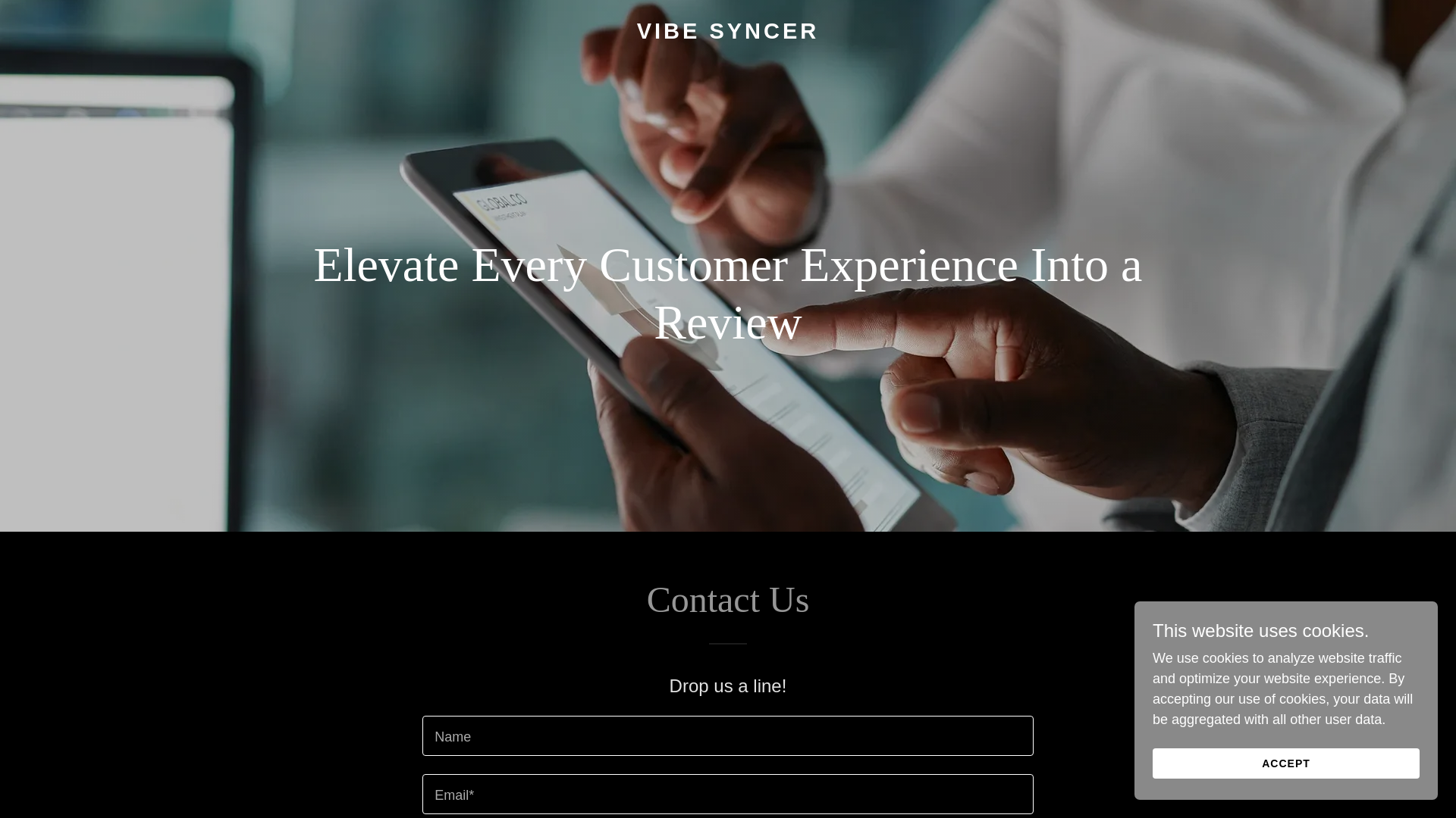 website screenshot of https://vibesyncerz.xyz/