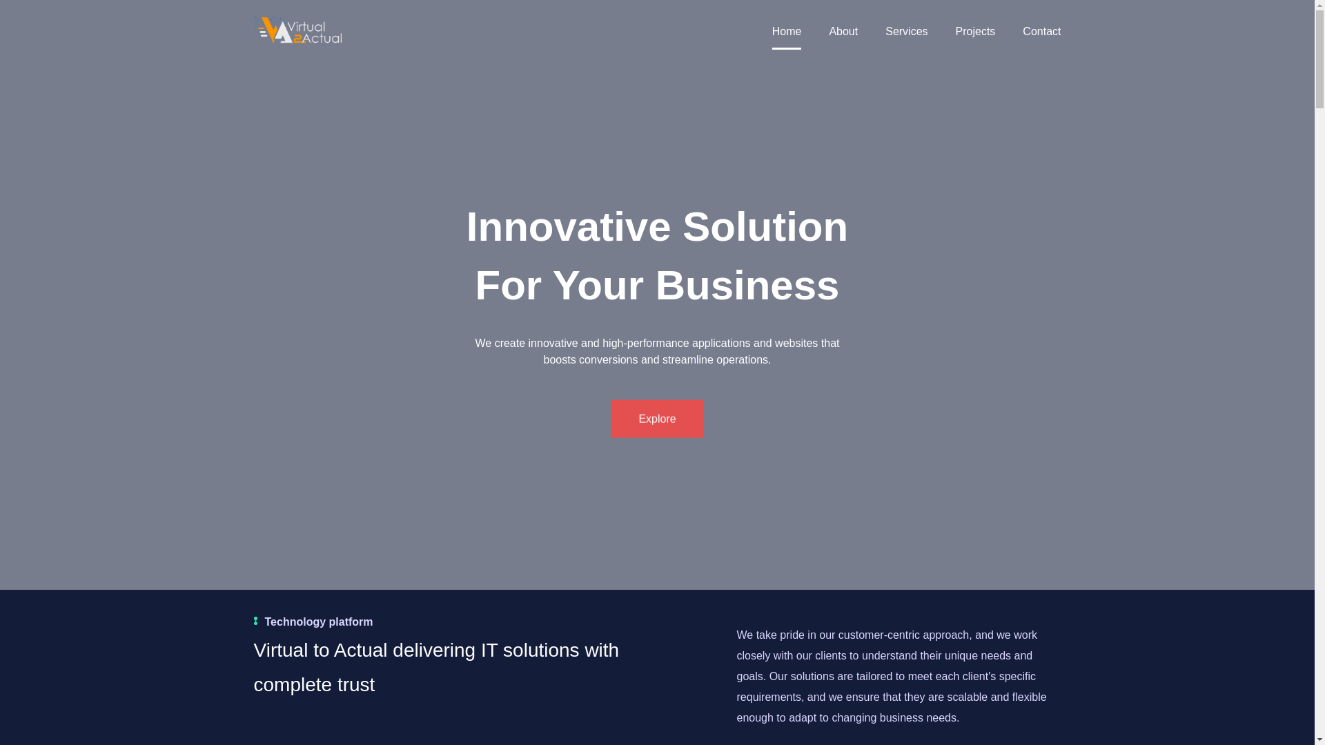 website screenshot of https://virtualtoactual.in/