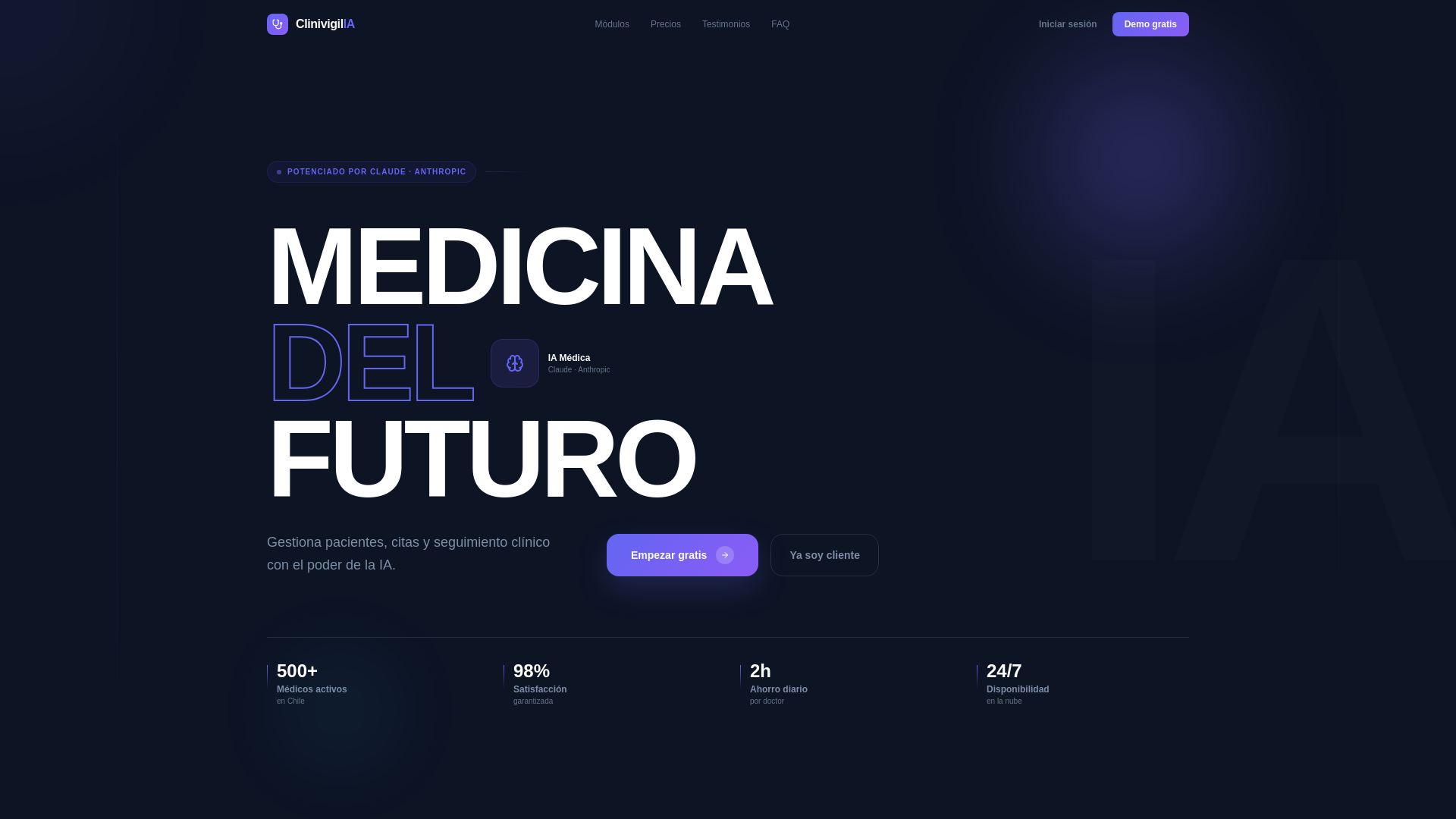 website screenshot of https://clinivigilia.cl/