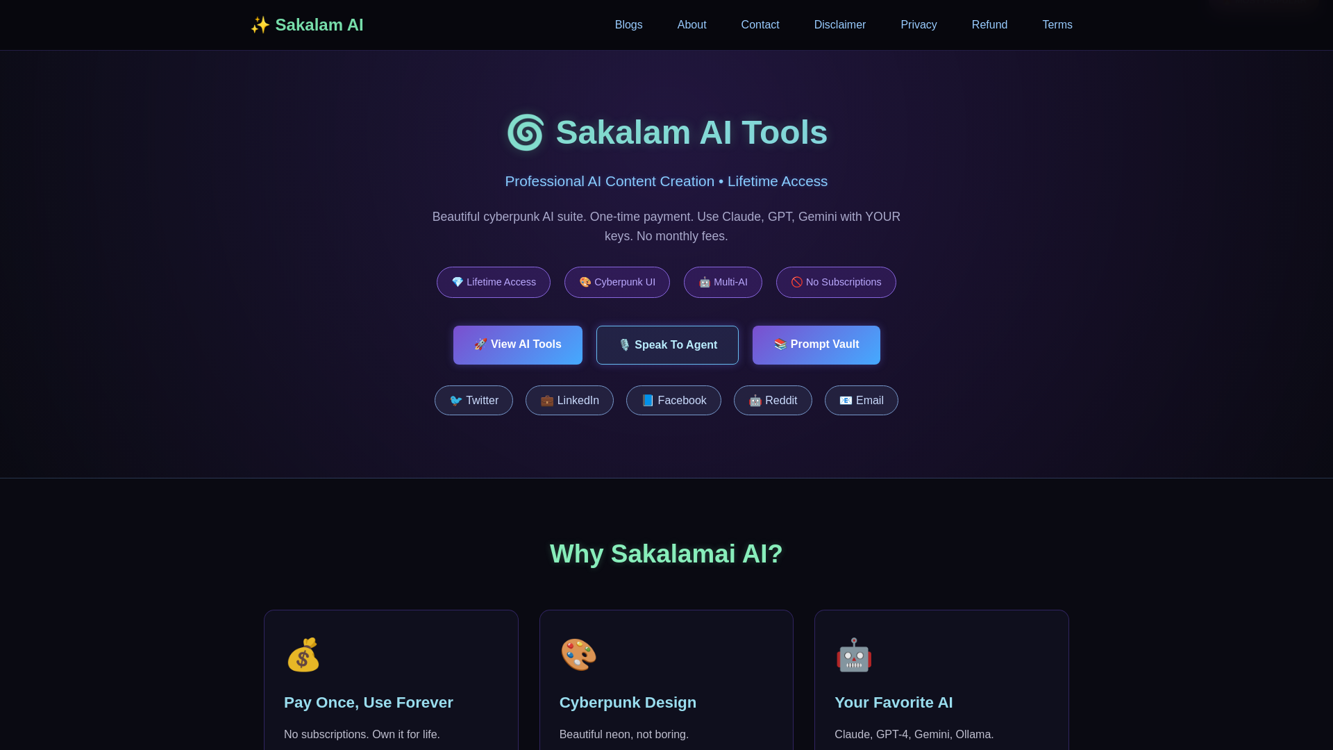 website screenshot of https://sakalamai.pages.dev/