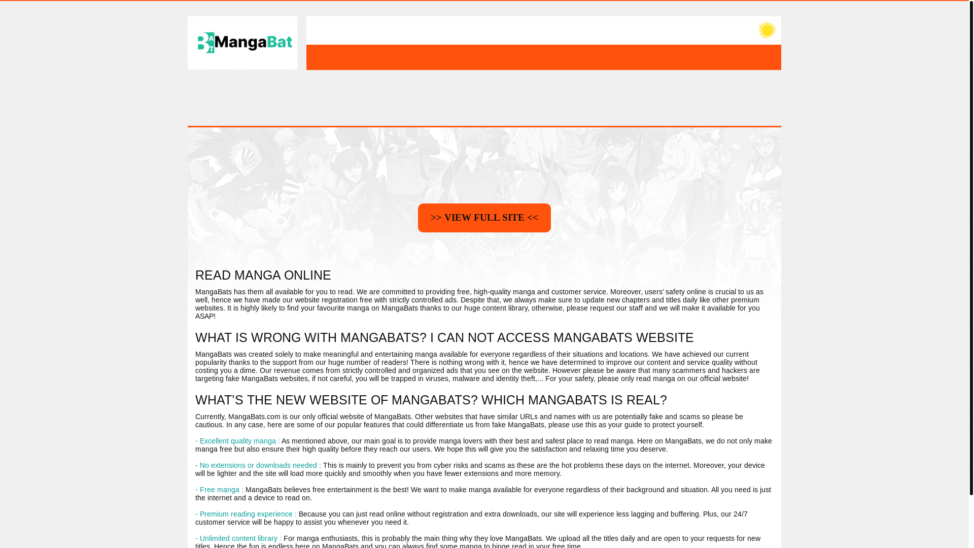 website screenshot of https://mangabats.net/