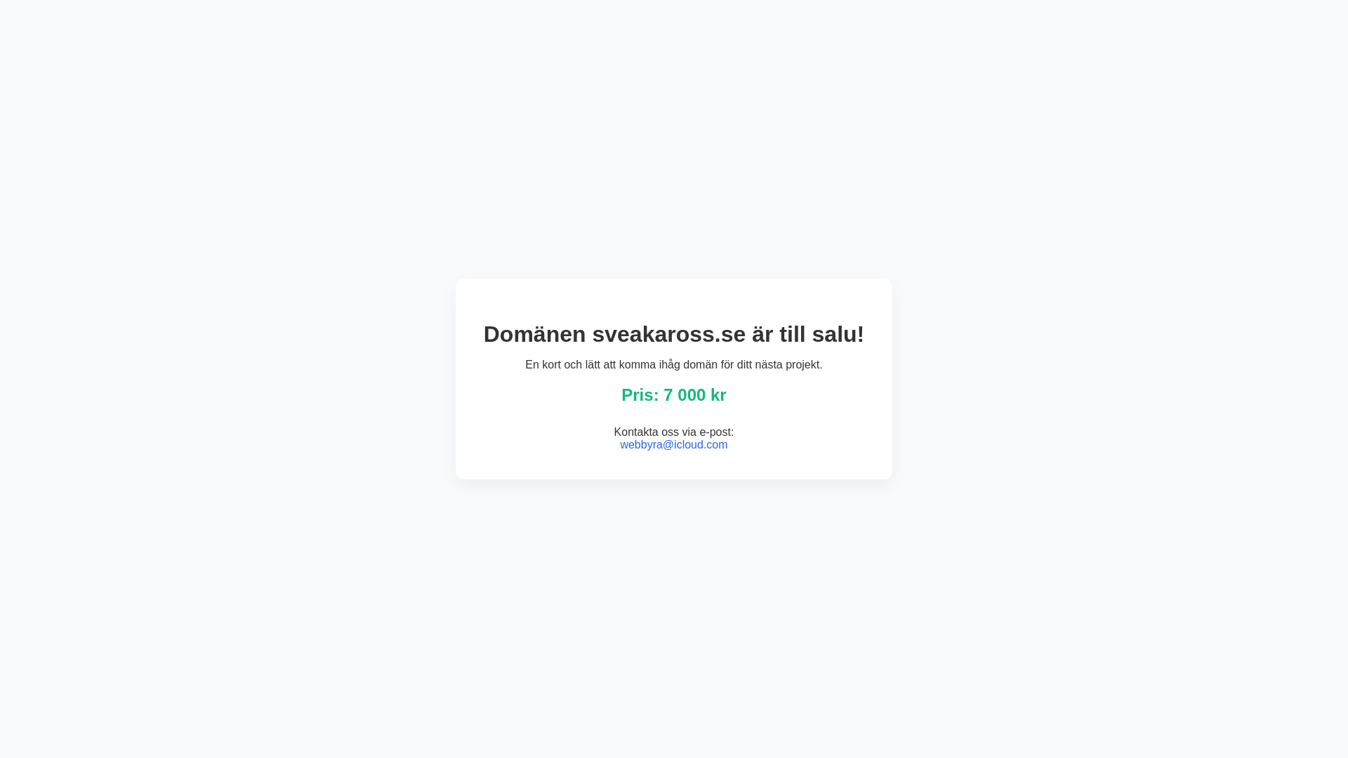 website screenshot of https://sveakaross.se/