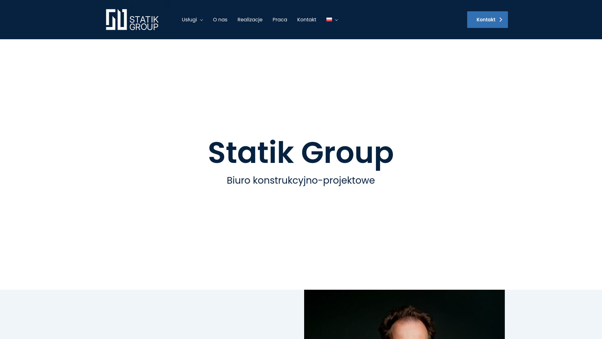 website screenshot of https://statikgroup.com.pl