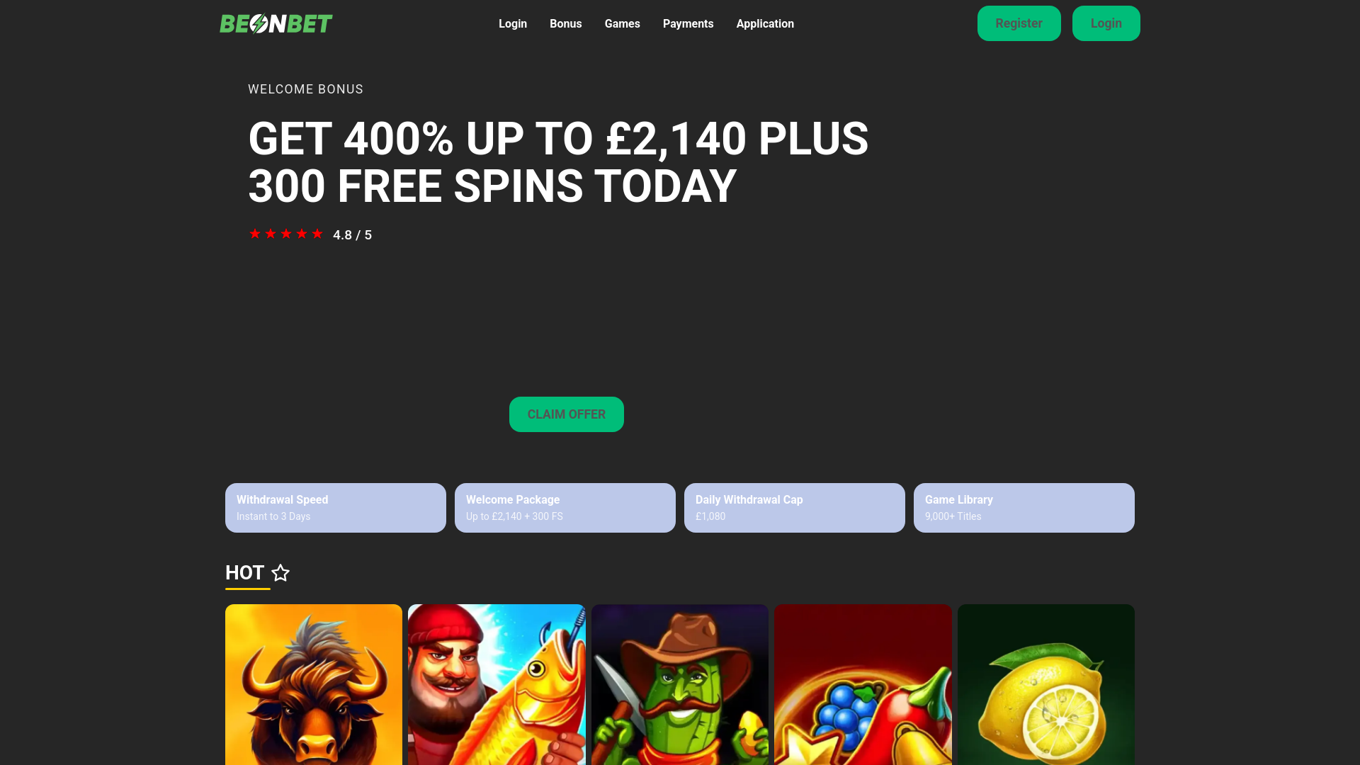 website screenshot of https://beonbet-co-com.pages.dev/