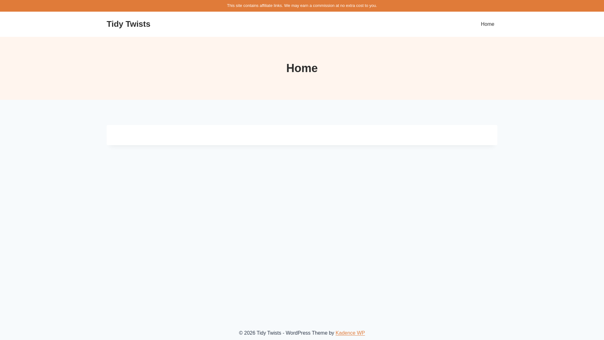 website screenshot of https://tidytwists.com
