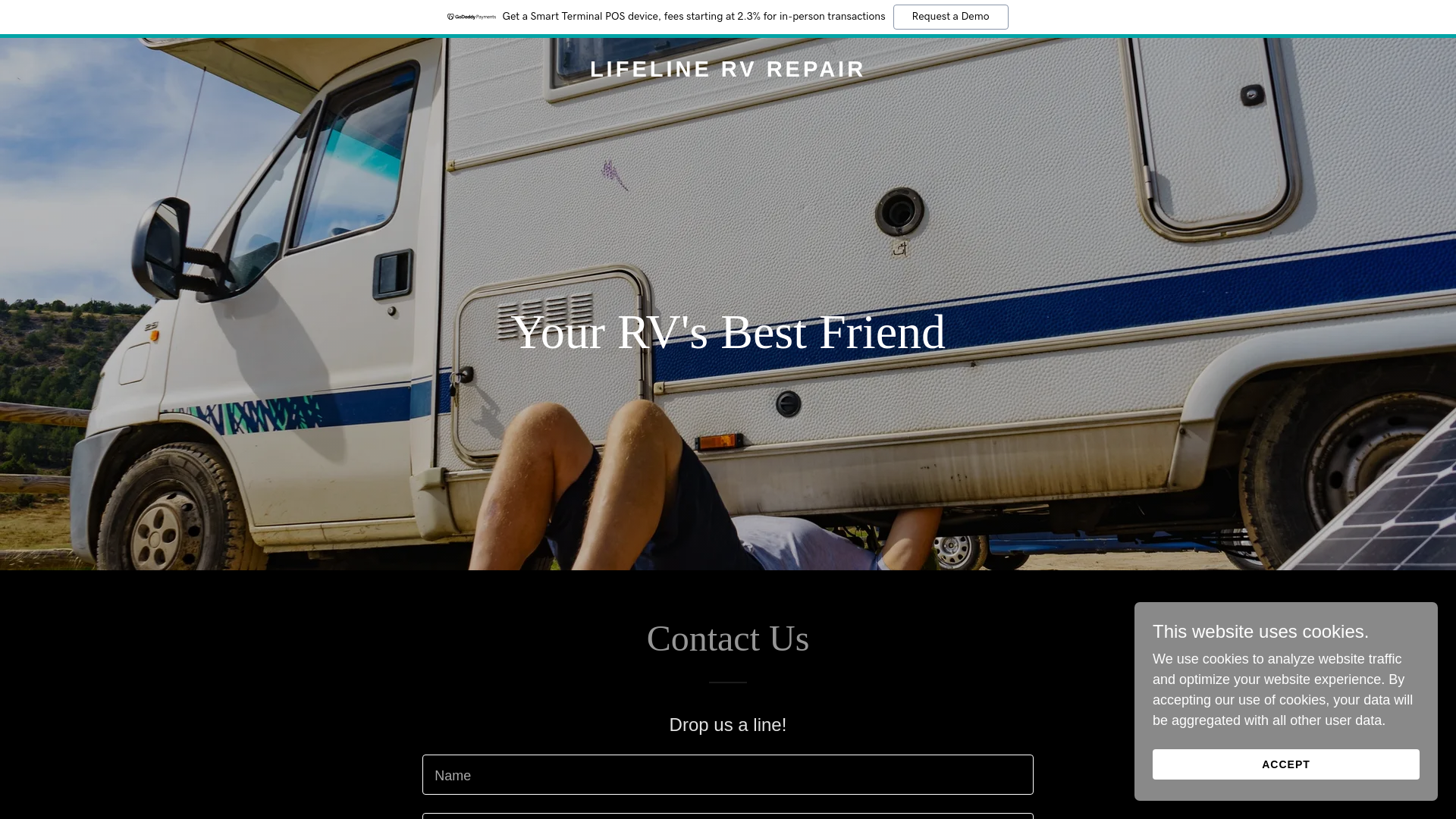 website screenshot of https://lifelinervrepair.com/