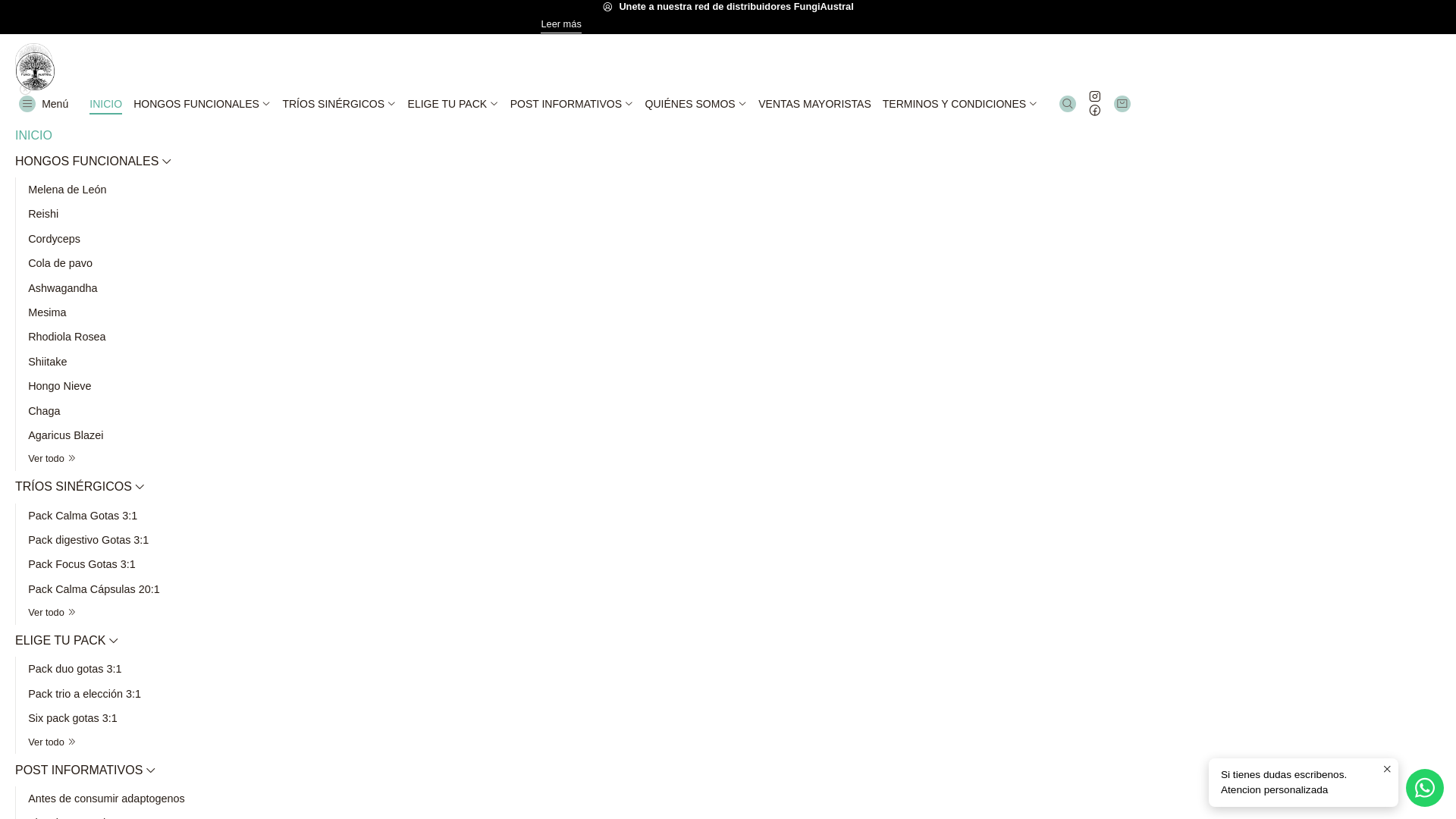 website screenshot of https://alivioadaptogenos.cl/