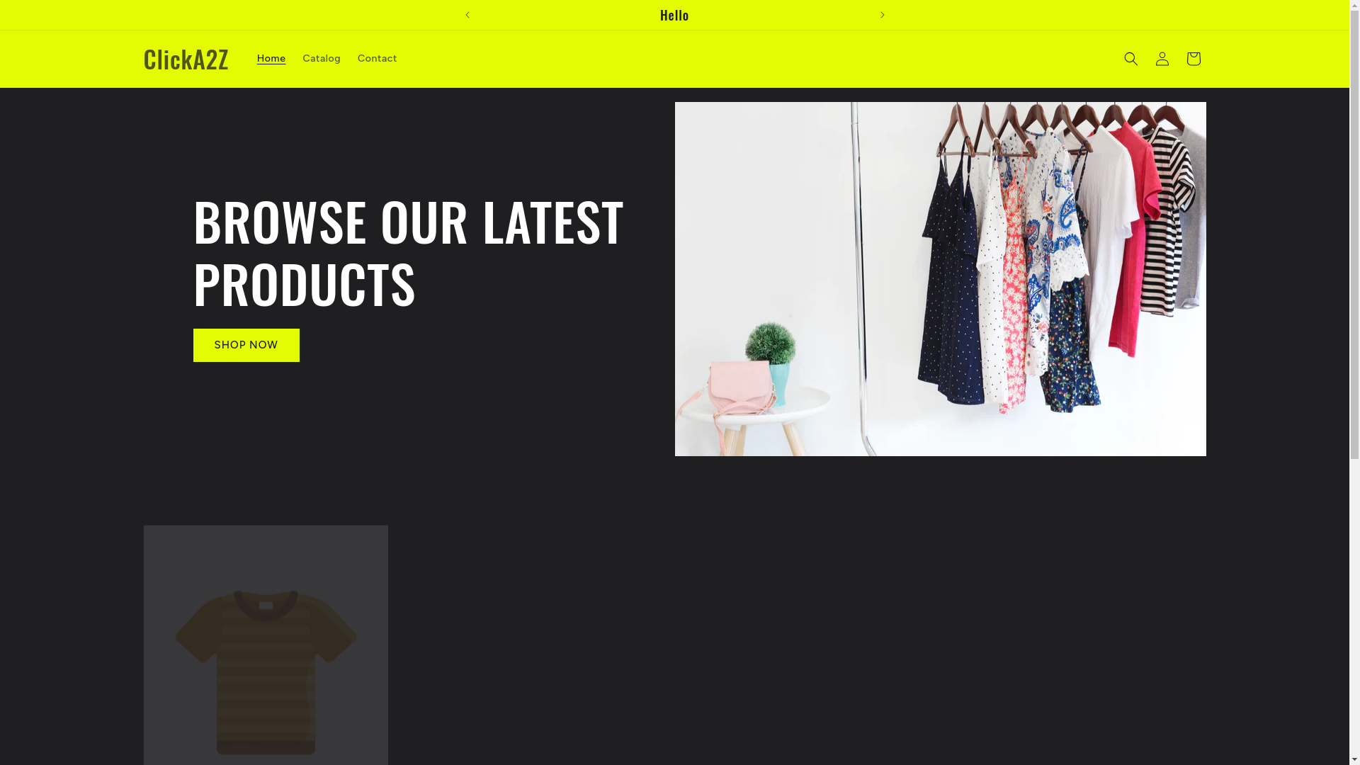 website screenshot of https://clicka2z.store/