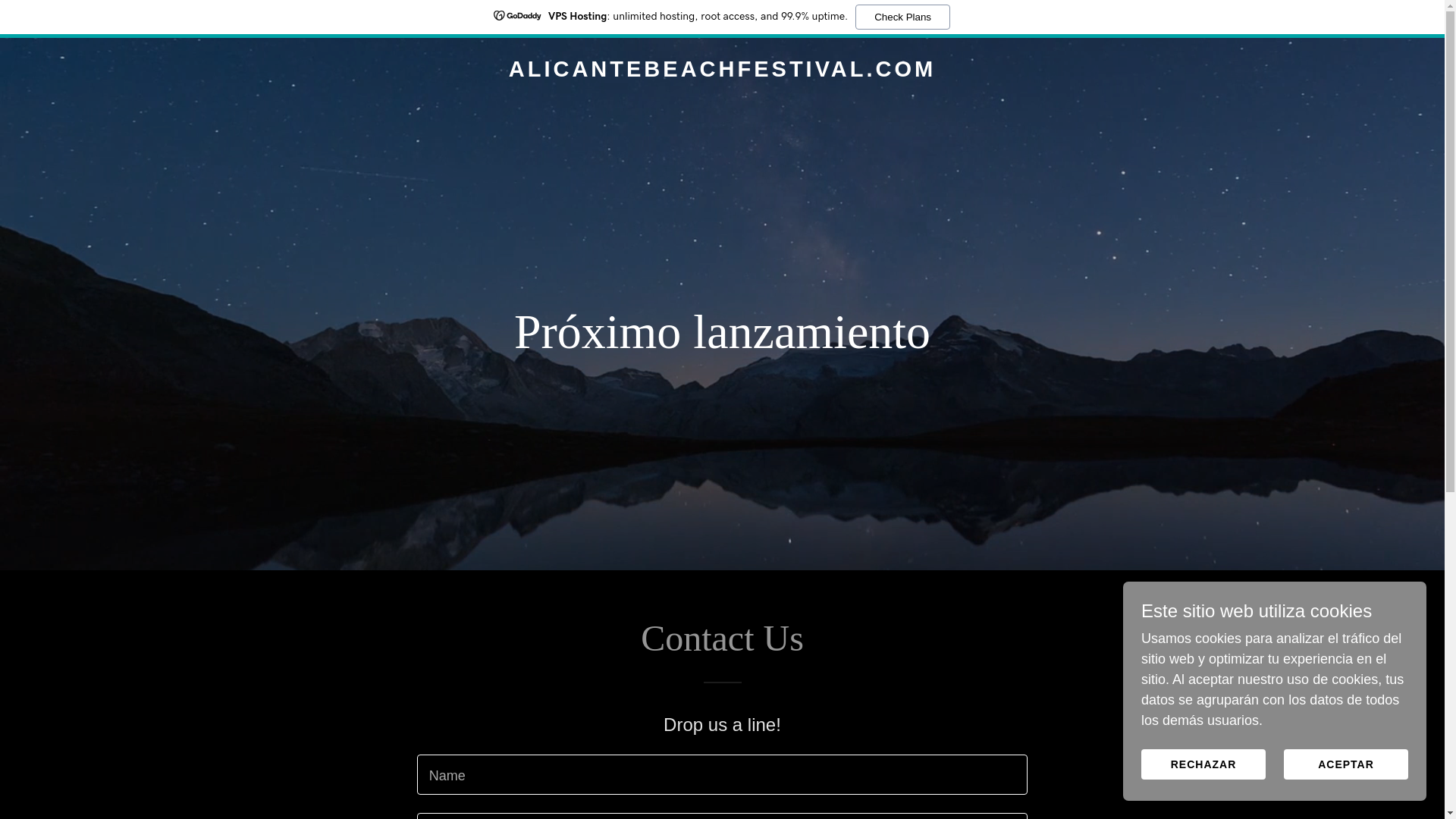 website screenshot of https://alicantebeachfestival.com/