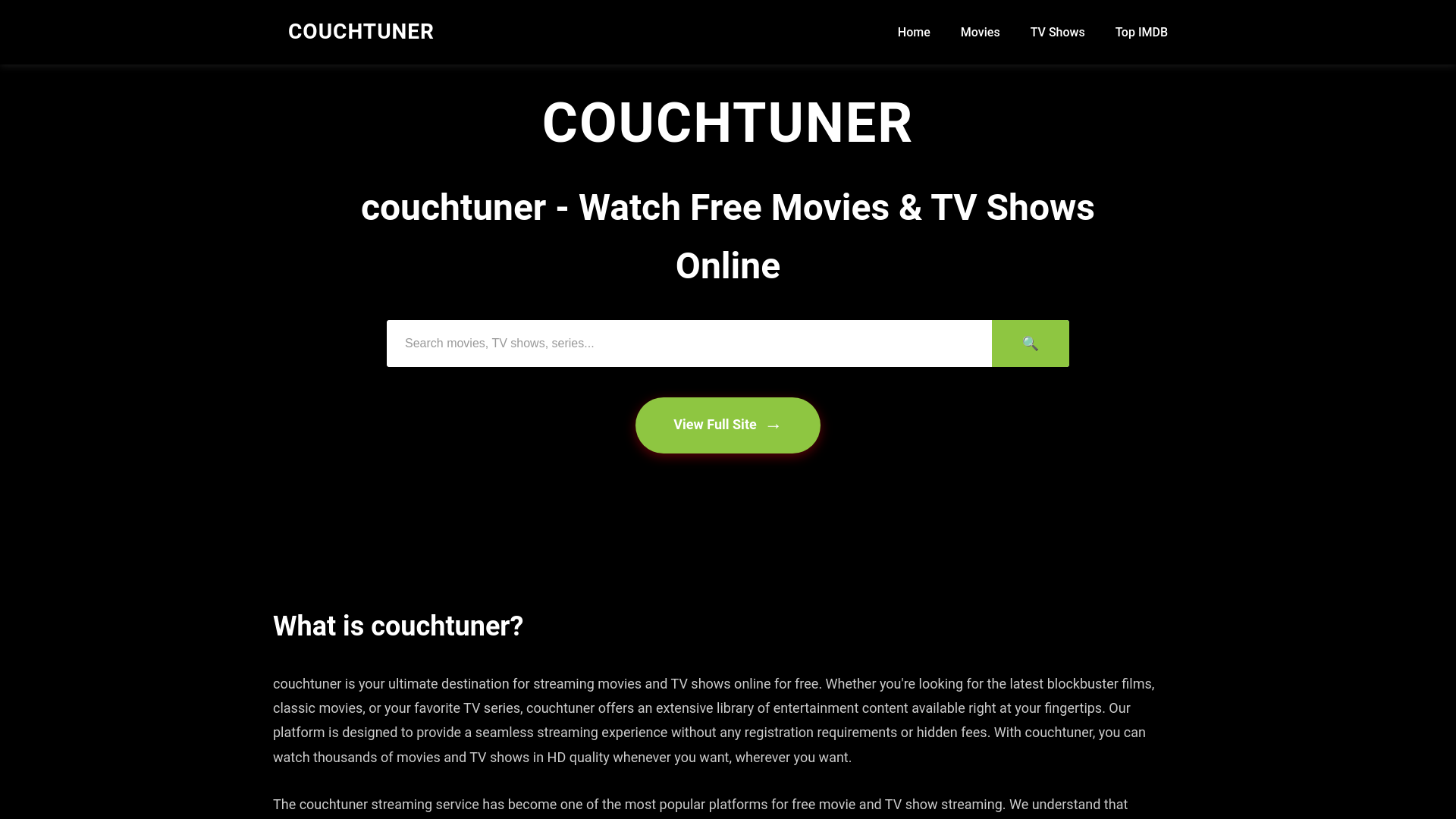website screenshot of https://couchtunerlive.pages.dev/