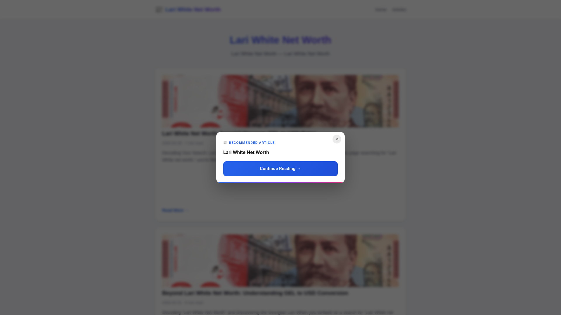 website screenshot of https://lari-white-net-worth.pages.dev/