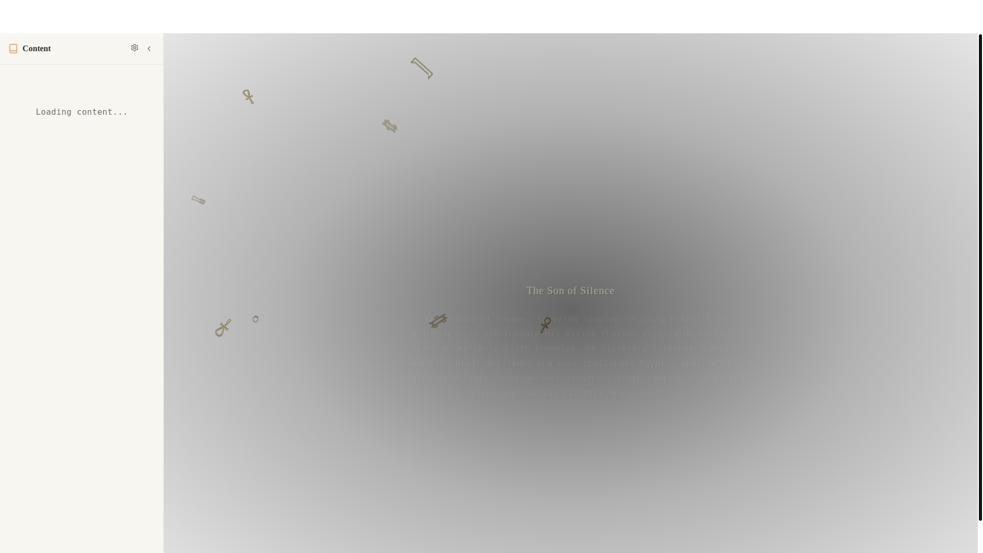 website screenshot of https://secrets-of-the-sands.pages.dev/