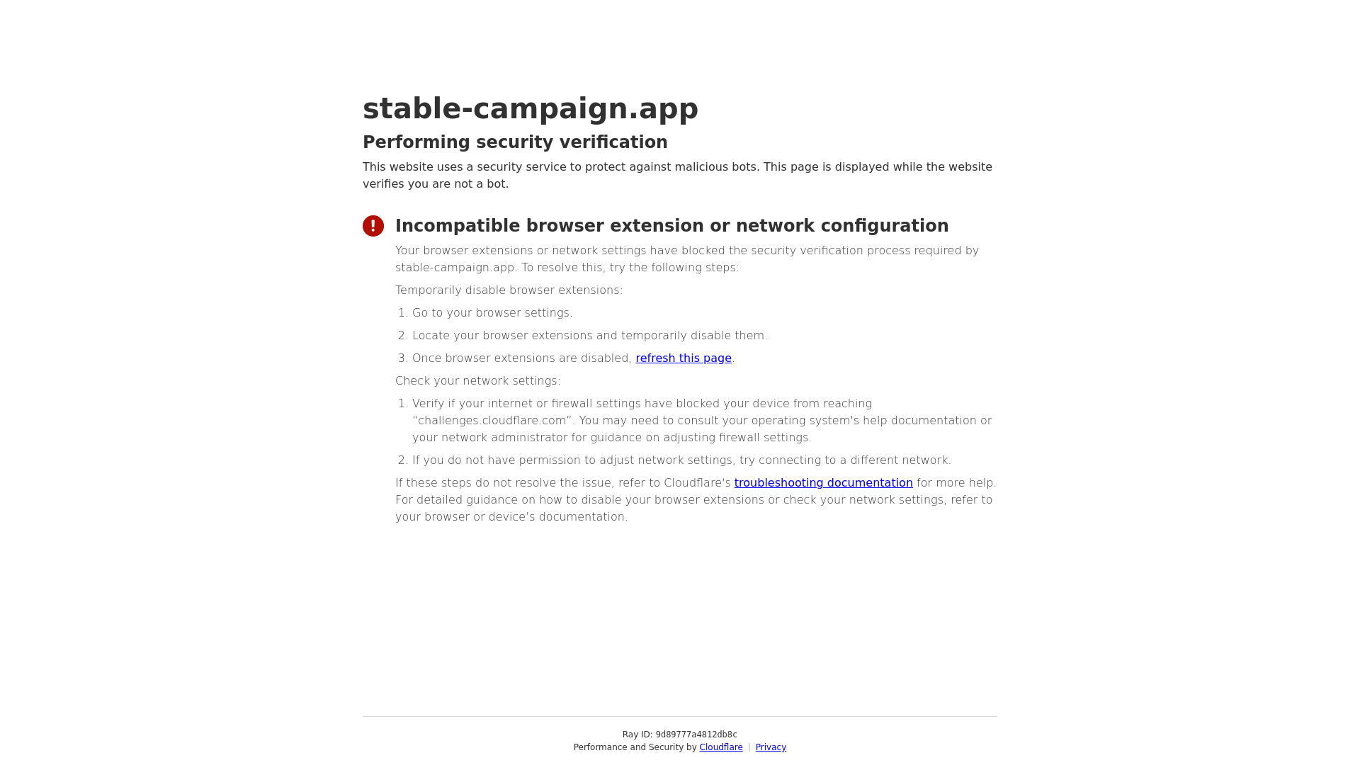 website screenshot of https://stable-campaign.app