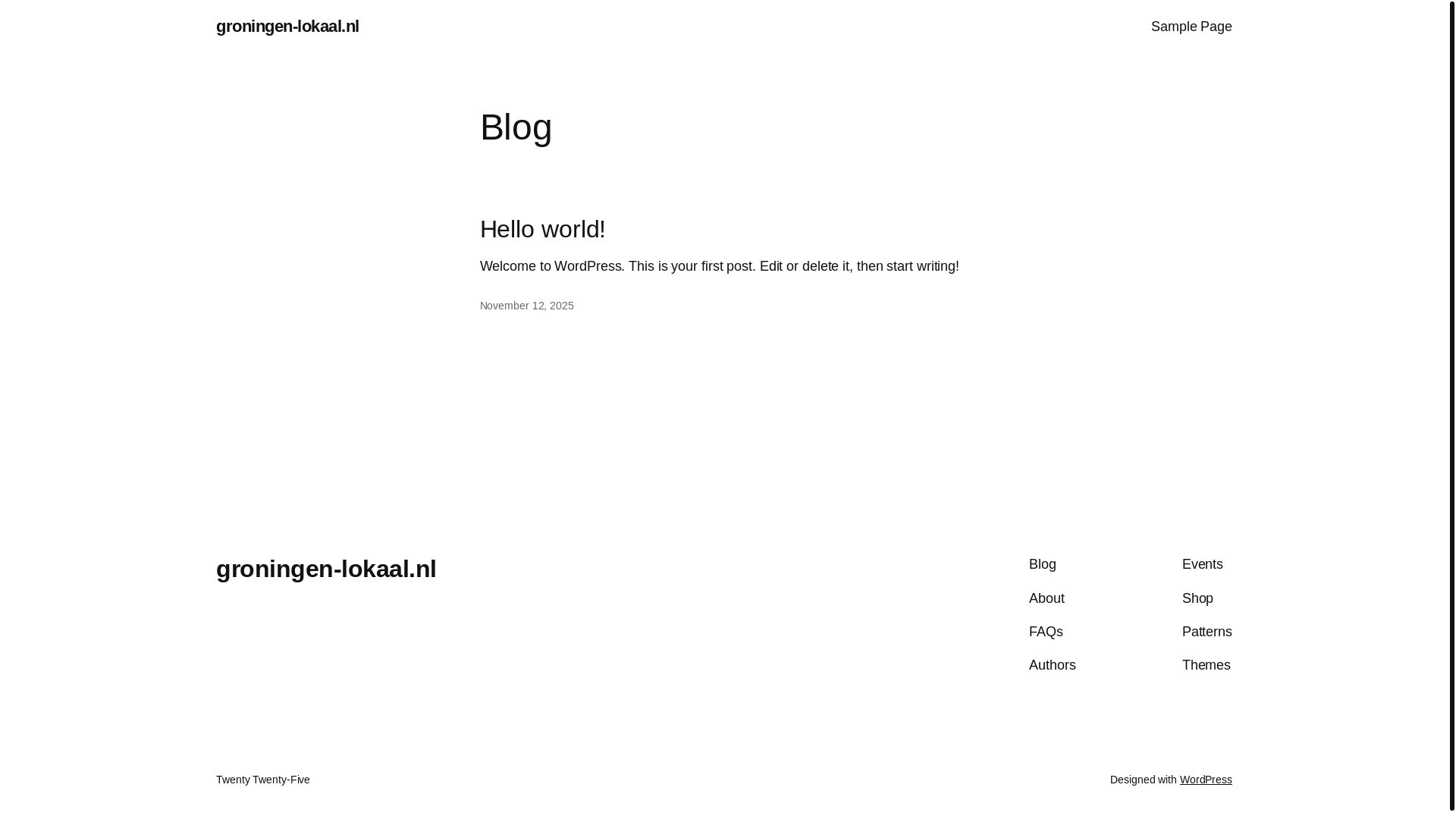 website screenshot of https://stadskanaal-lokaal.nl/