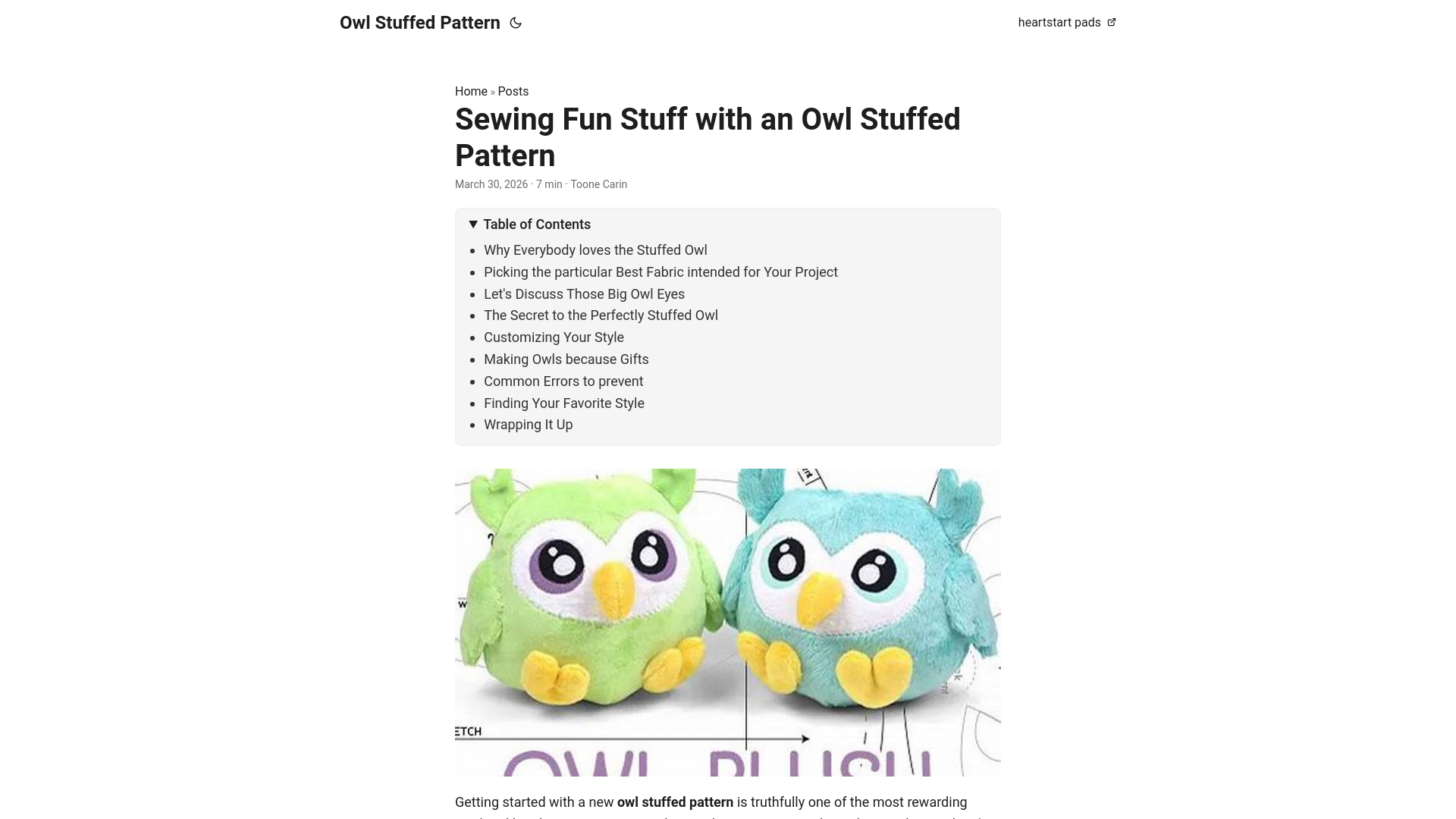 website screenshot of https://owl-stuffed-pattern.pages.dev/