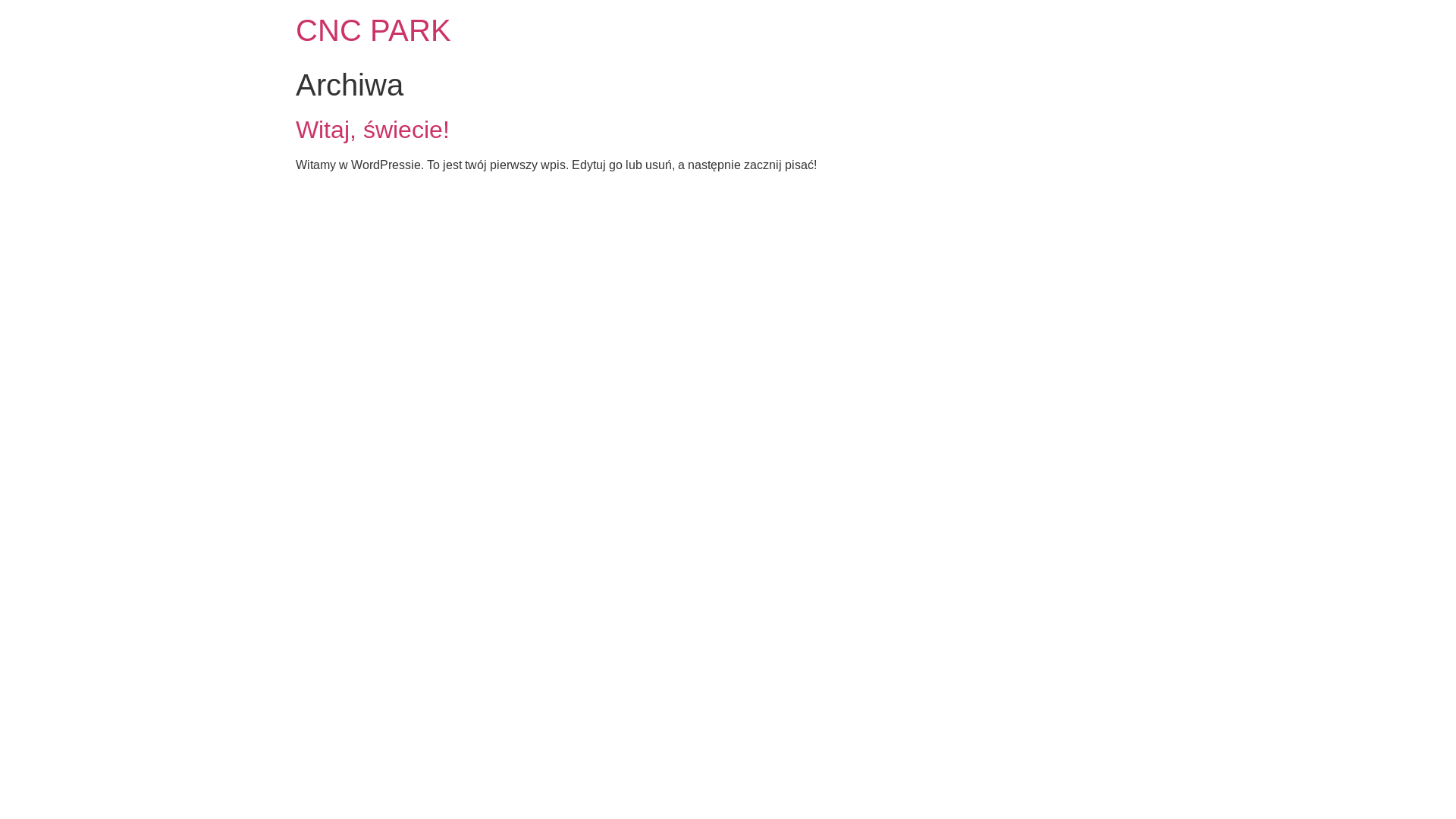 website screenshot of https://cncpark.pl/